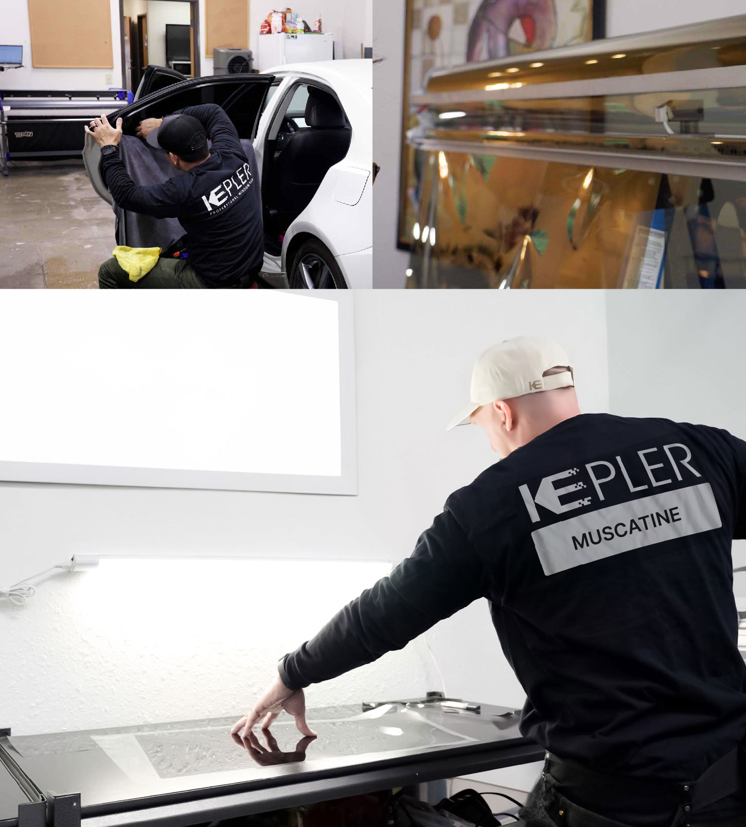 Window Tinting Specialist Cutting Film in Muscatine, Iowa