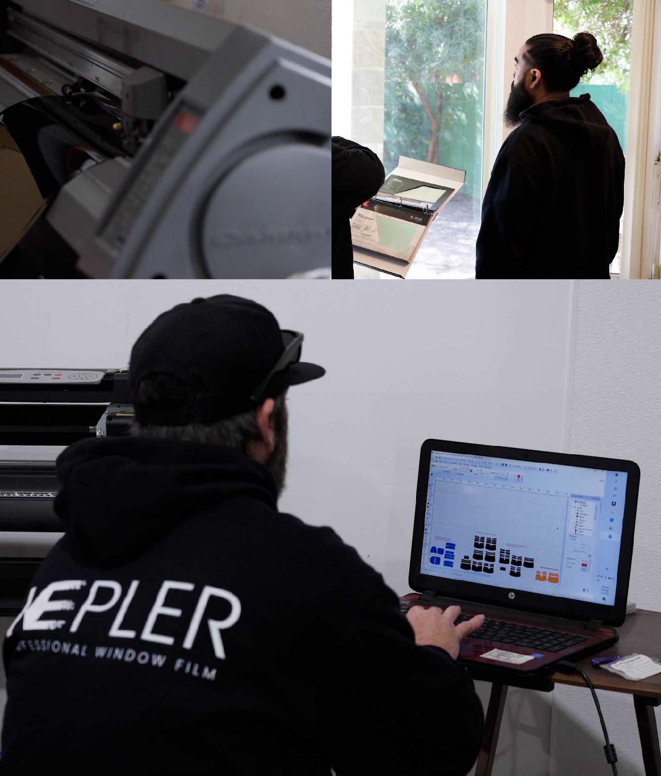 Ceramic Window Tinting Expert Cutting Film in Buffalo, Minnesota