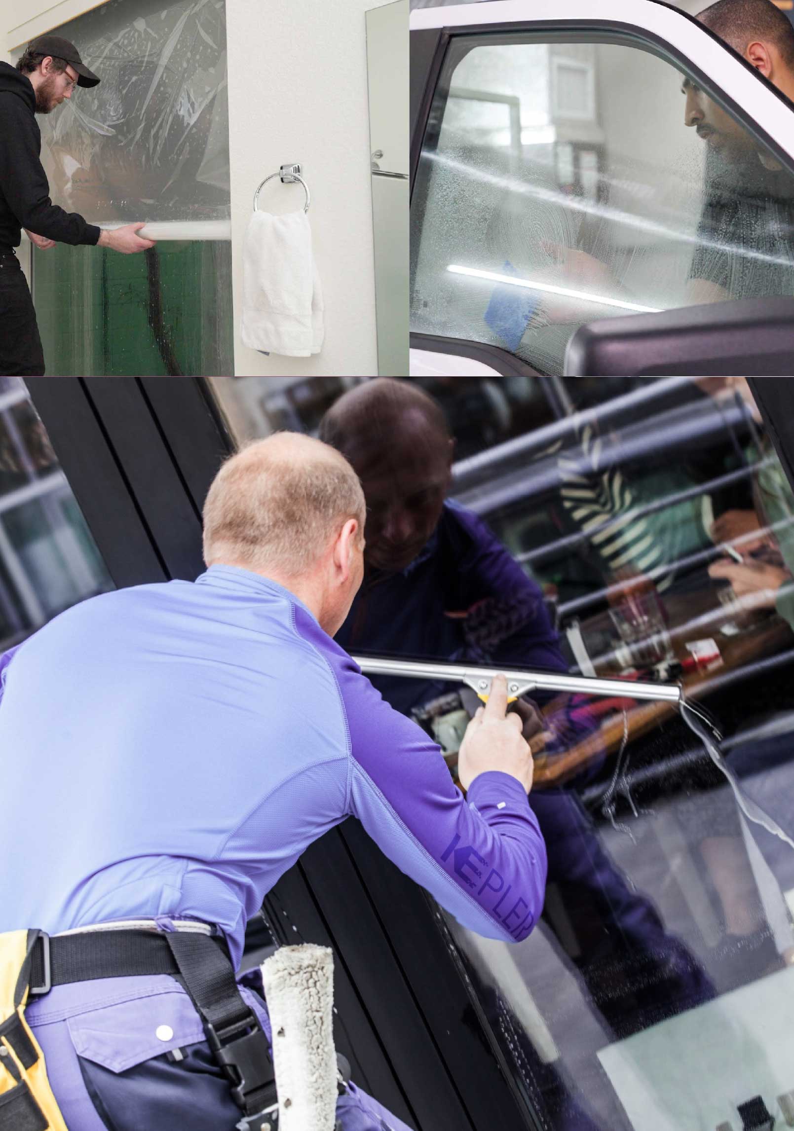 Kepler Professional Applying Anti-Graffiti Window Film to a Conyers Shop Front