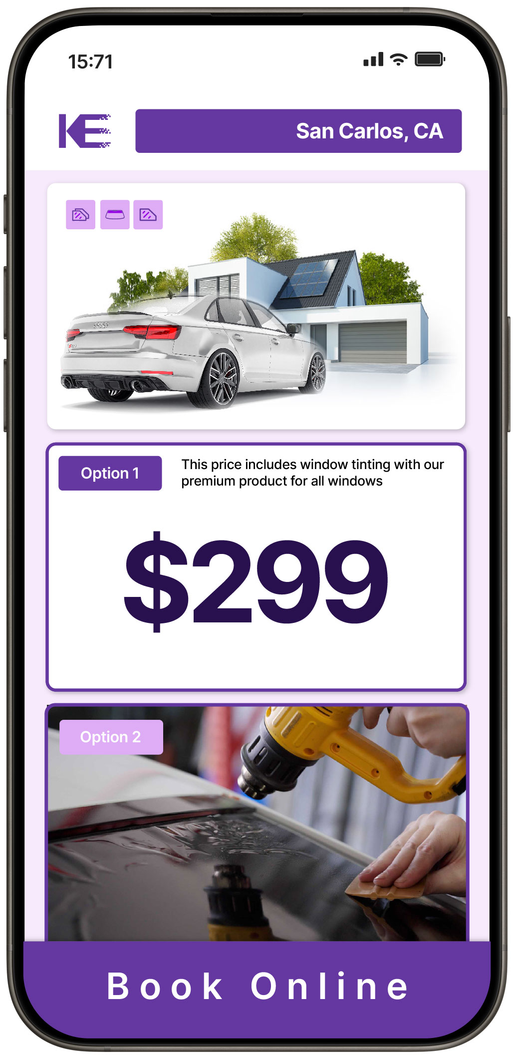 View Competitive Window Tinting Prices in San Carlos, California