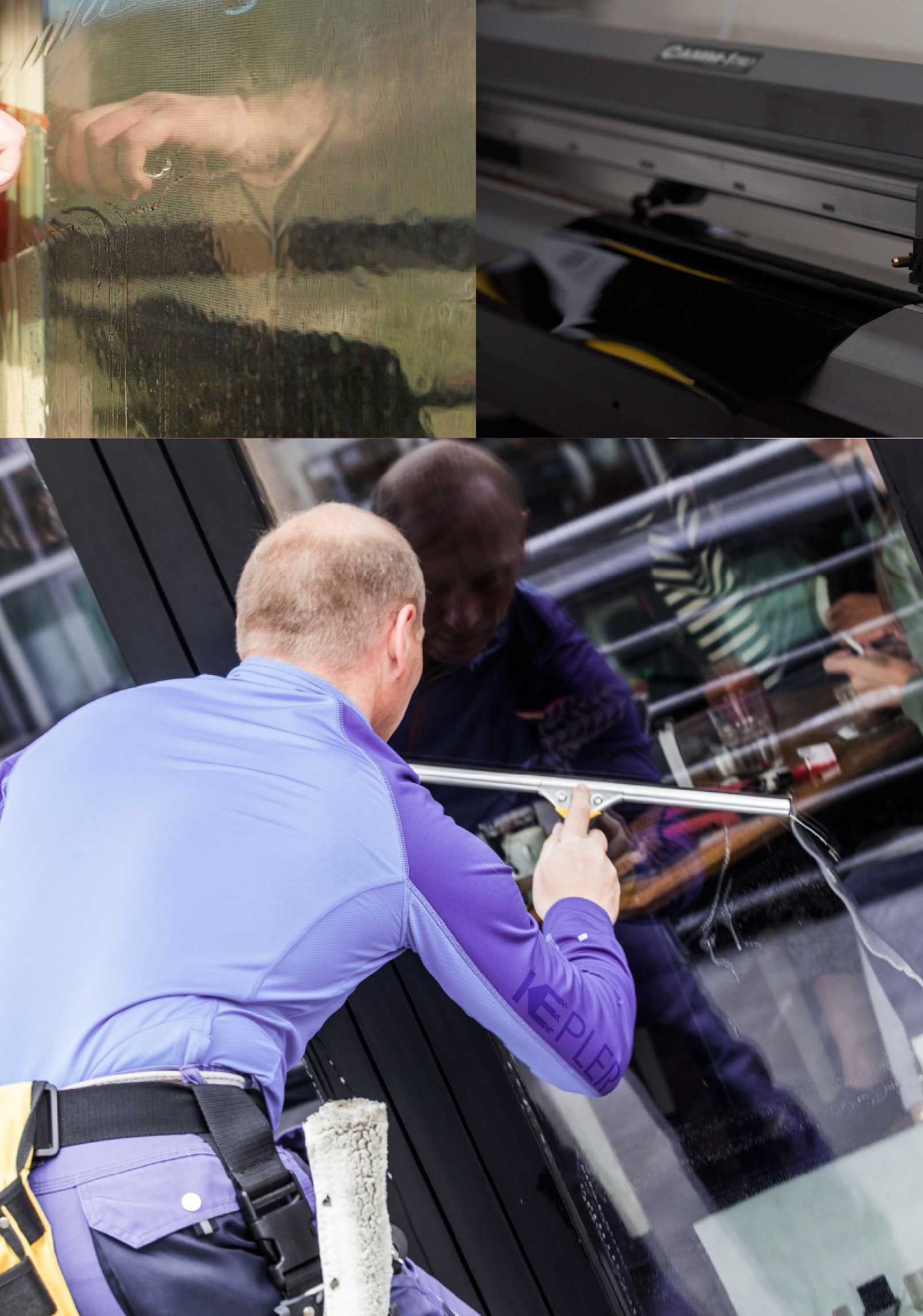 Kepler Professional Applying Anti-Graffiti Window Film to a Madera Shop Front