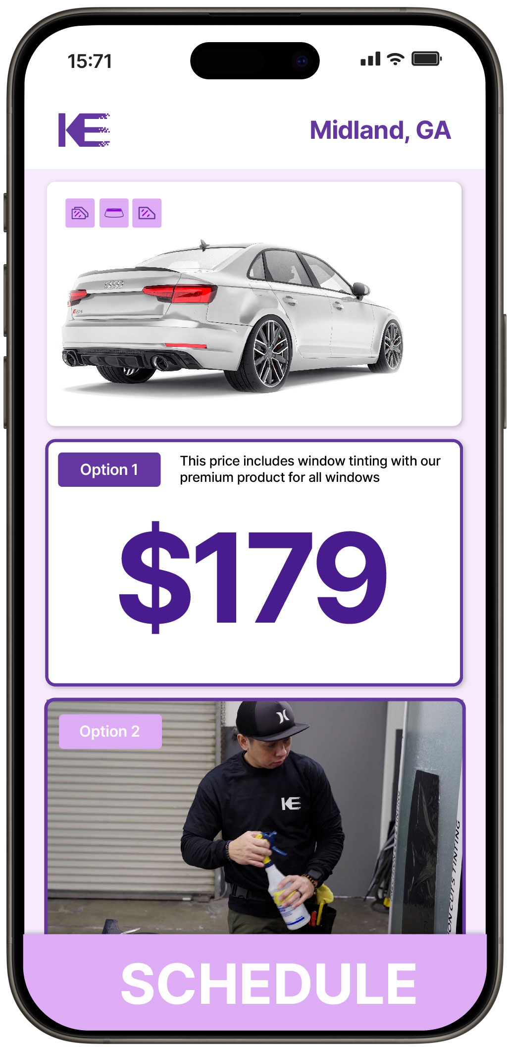 View Competitive Car Window Tinting Costs in Midland, Georgia
