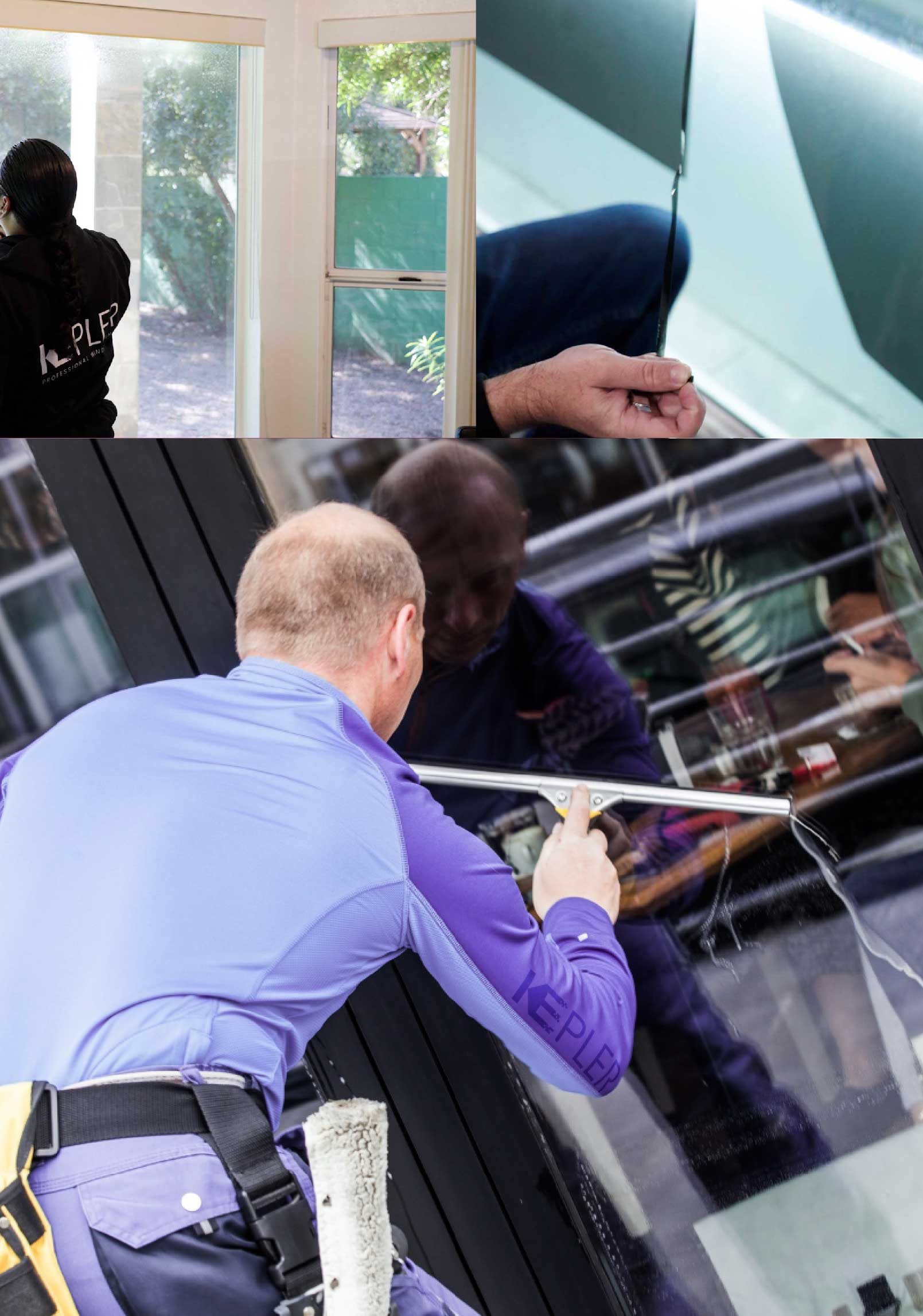 Kepler Skilled Applying Anti-Graffiti Window Film to a San Carlos Shop Front