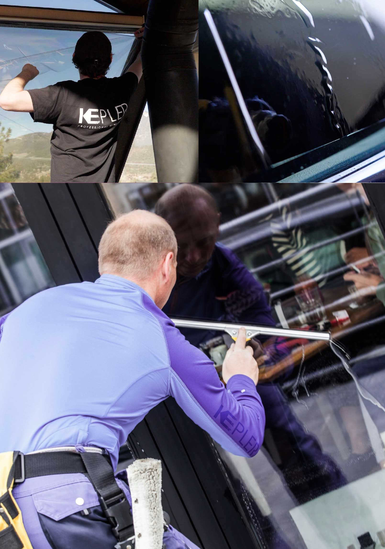 Kepler Professional Applying Anti-Graffiti Window Film to a Kingsport Shop Front
