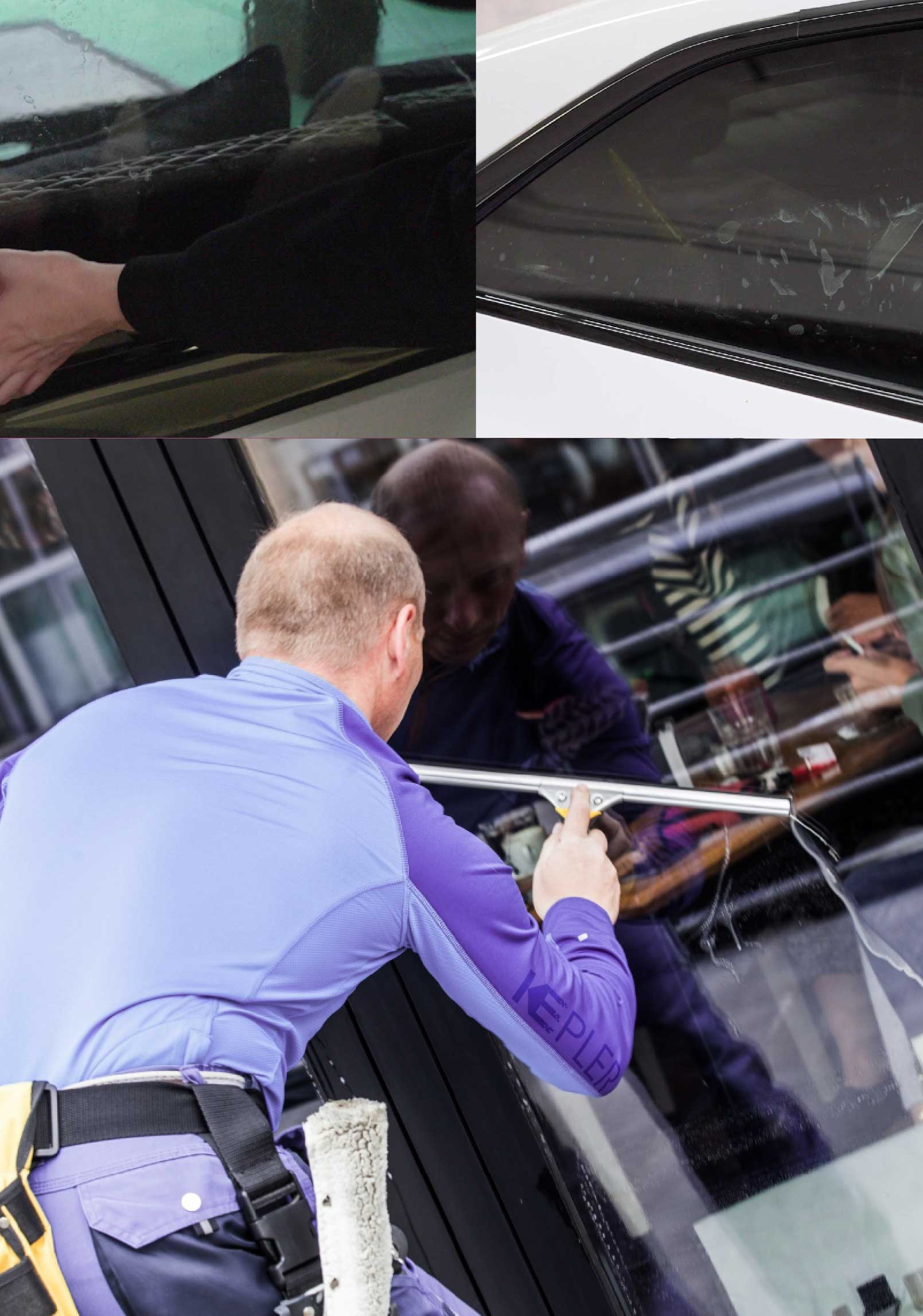 Kepler Expert Applying Anti-Graffiti Window Film to a Anderson Shop Front