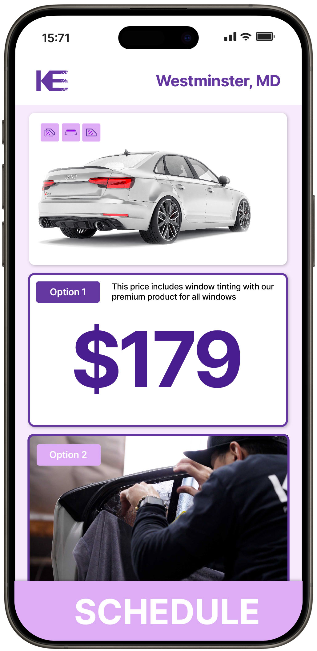 View Competitive Car Window Tinting Rates in Westminster, Maryland