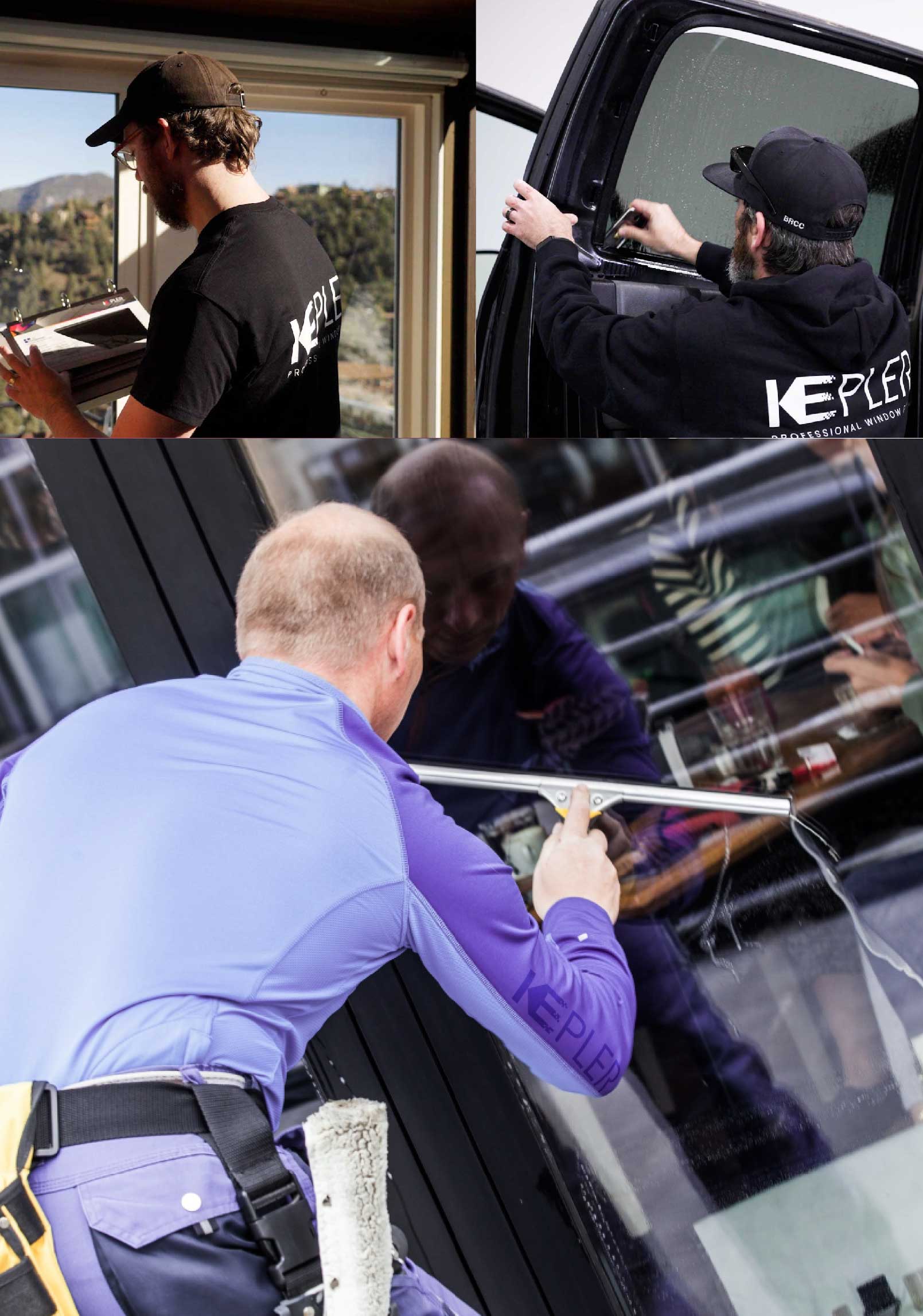 Kepler Expert Applying Anti-Graffiti Window Film to a Lenoir Shop Front