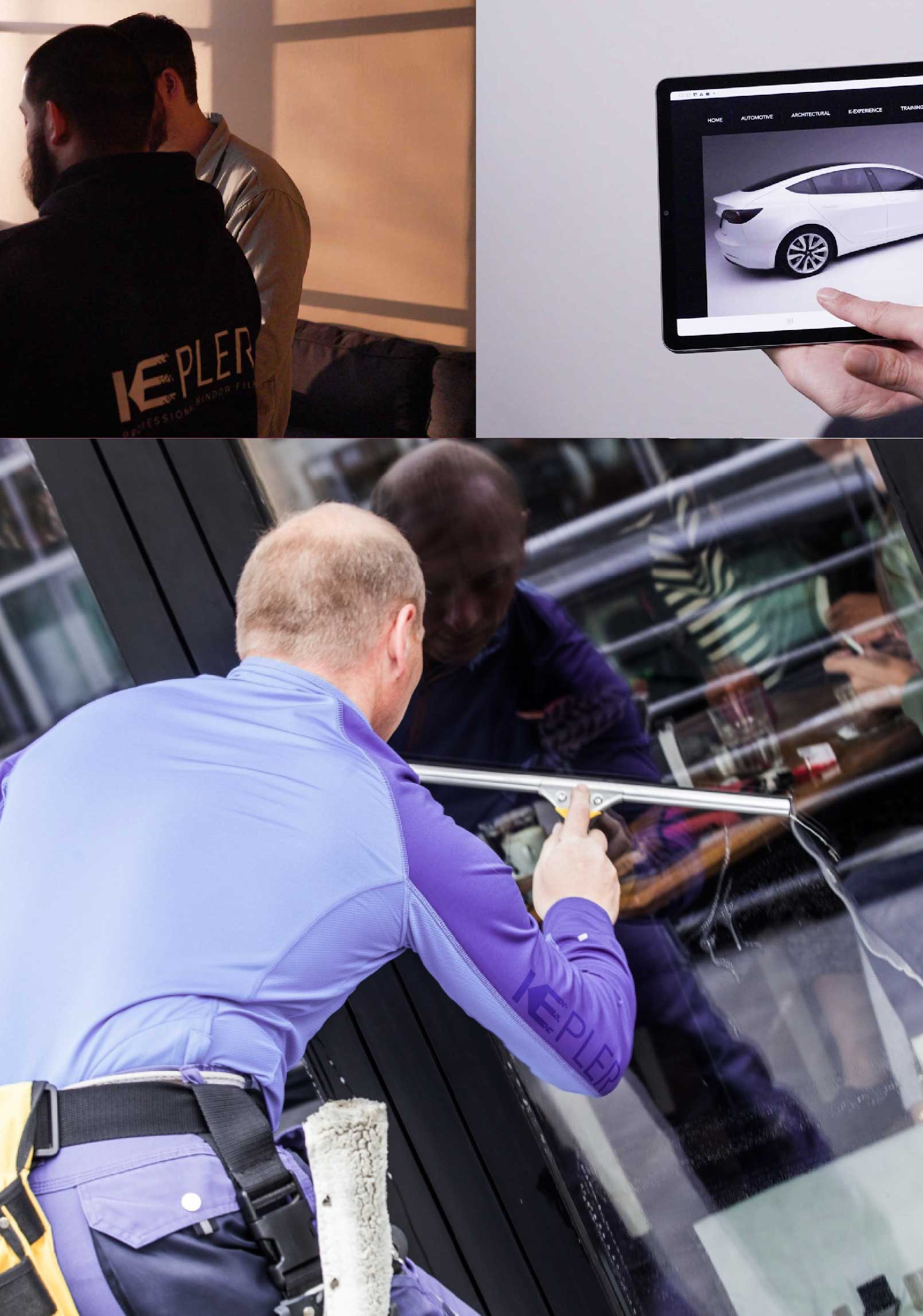 Kepler Professional Applying Anti-Graffiti Window Film to a Mount Juliet Shop Front