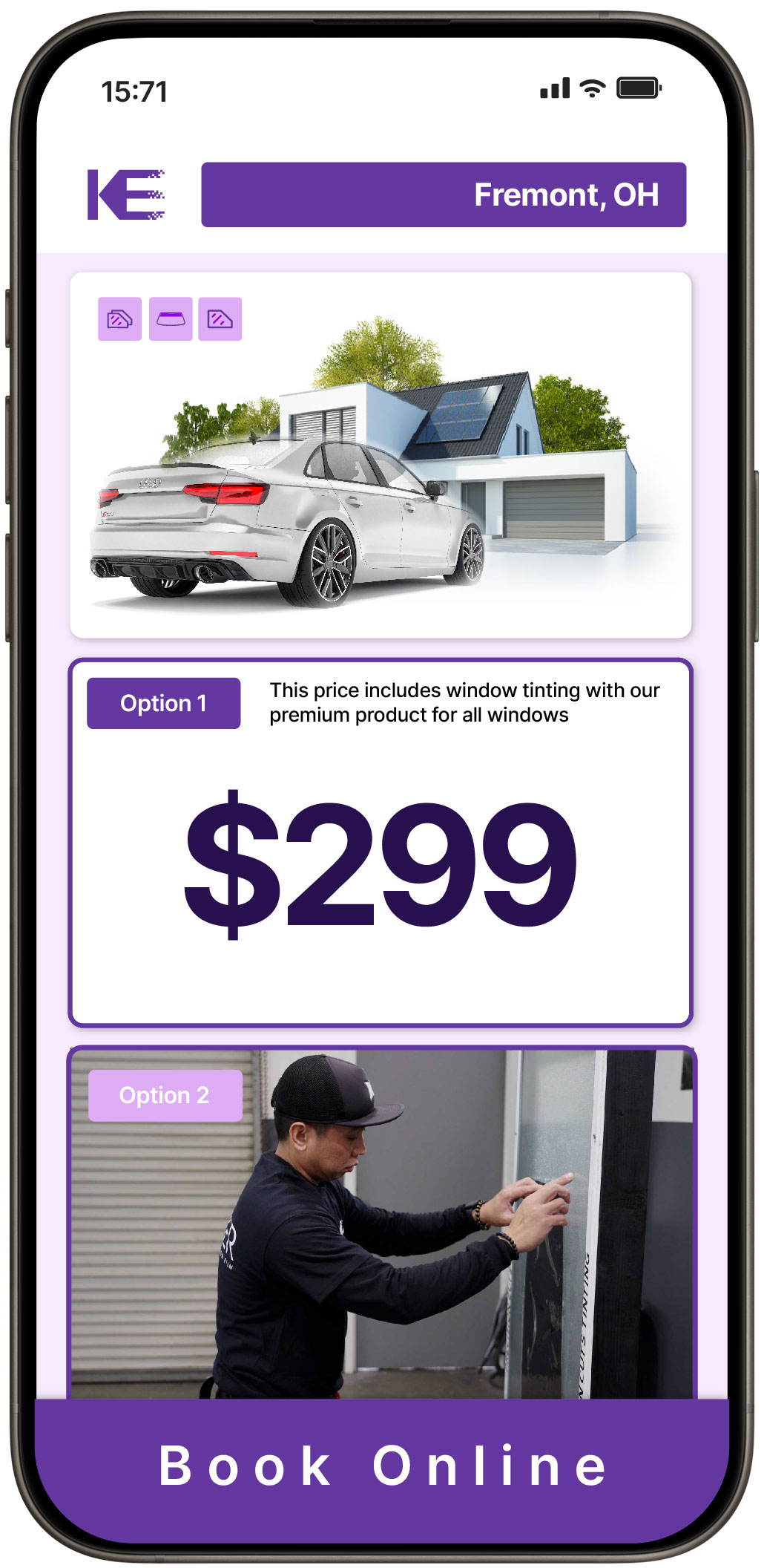 View Competitive Tesla Window Tinting Rates in Medina, Ohio
