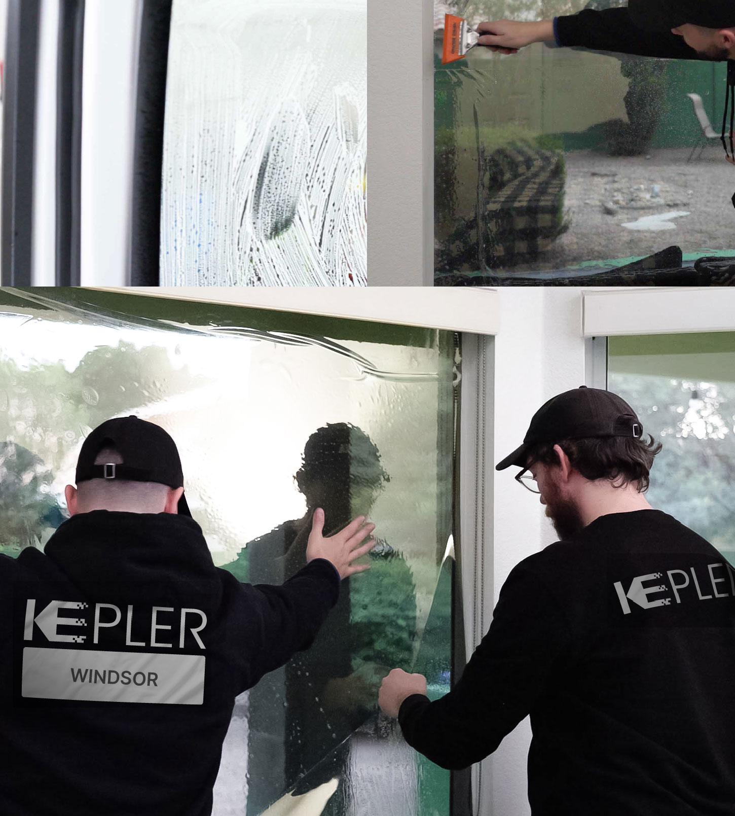 Kepler Technician Fitting Advanced Window Tint to Home in Windsor
