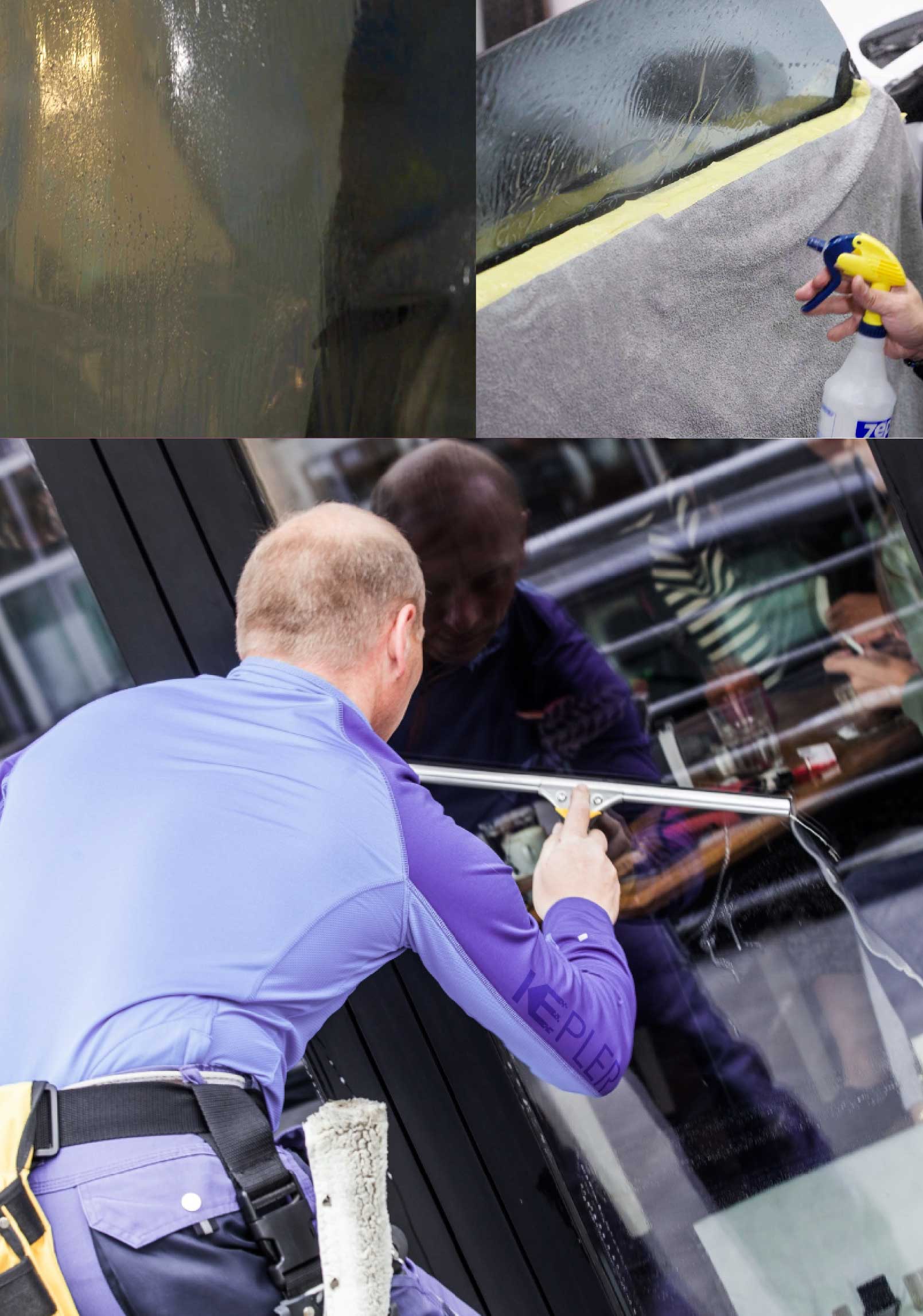 Kepler Skilled Applying Anti-Graffiti Window Film to a Junction City Shop Front