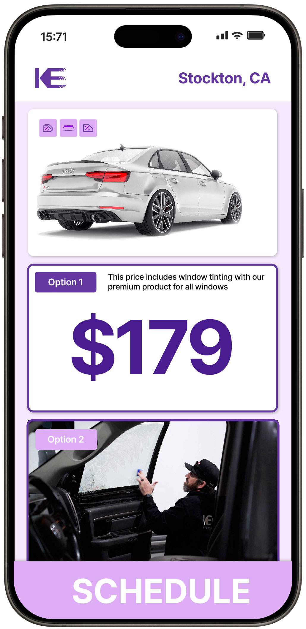 View Competitive Car Window Tinting Prices in Stockton, California