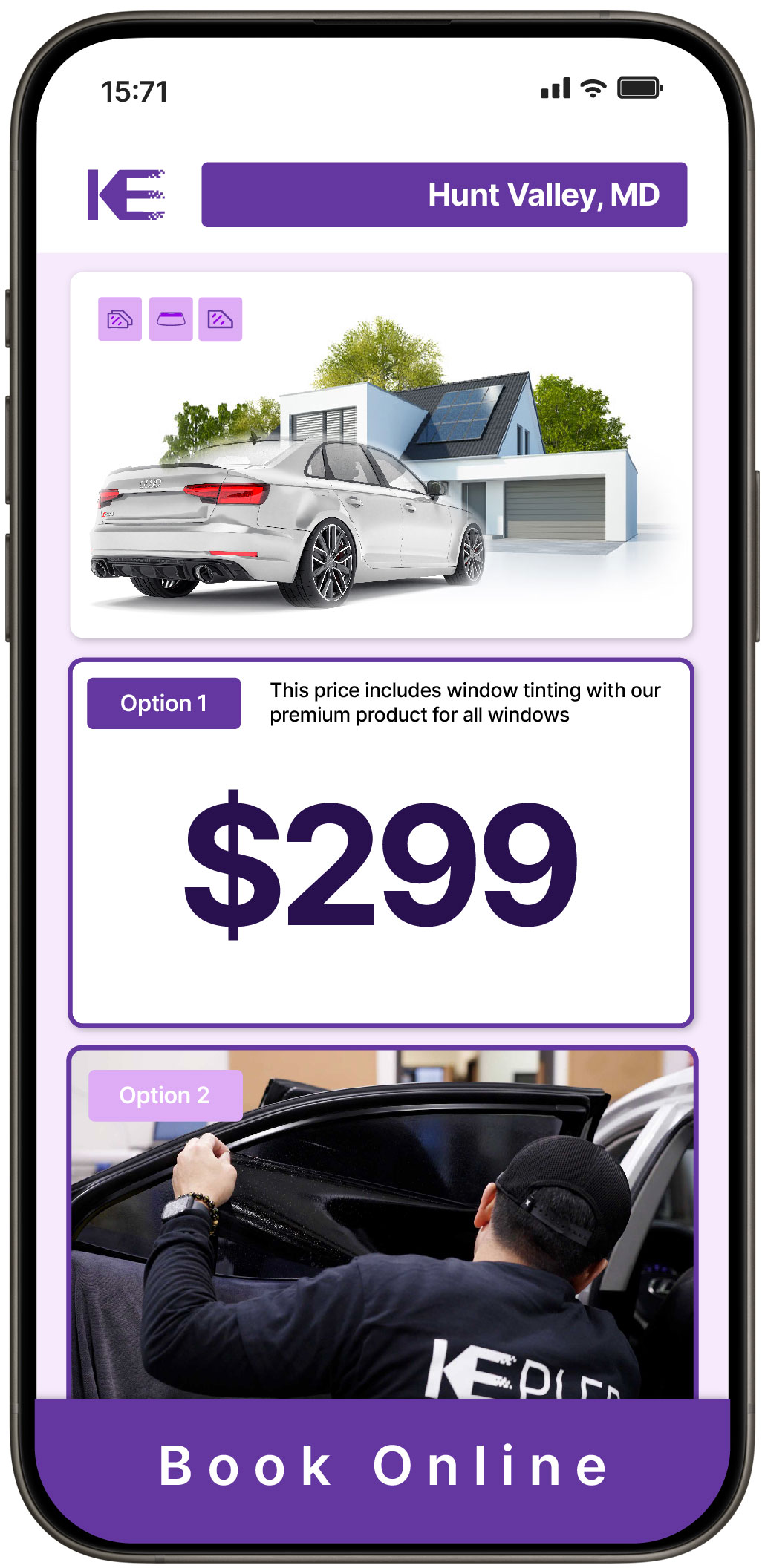 View Competitive Window Tinting Prices in Hunt Valley, Maryland