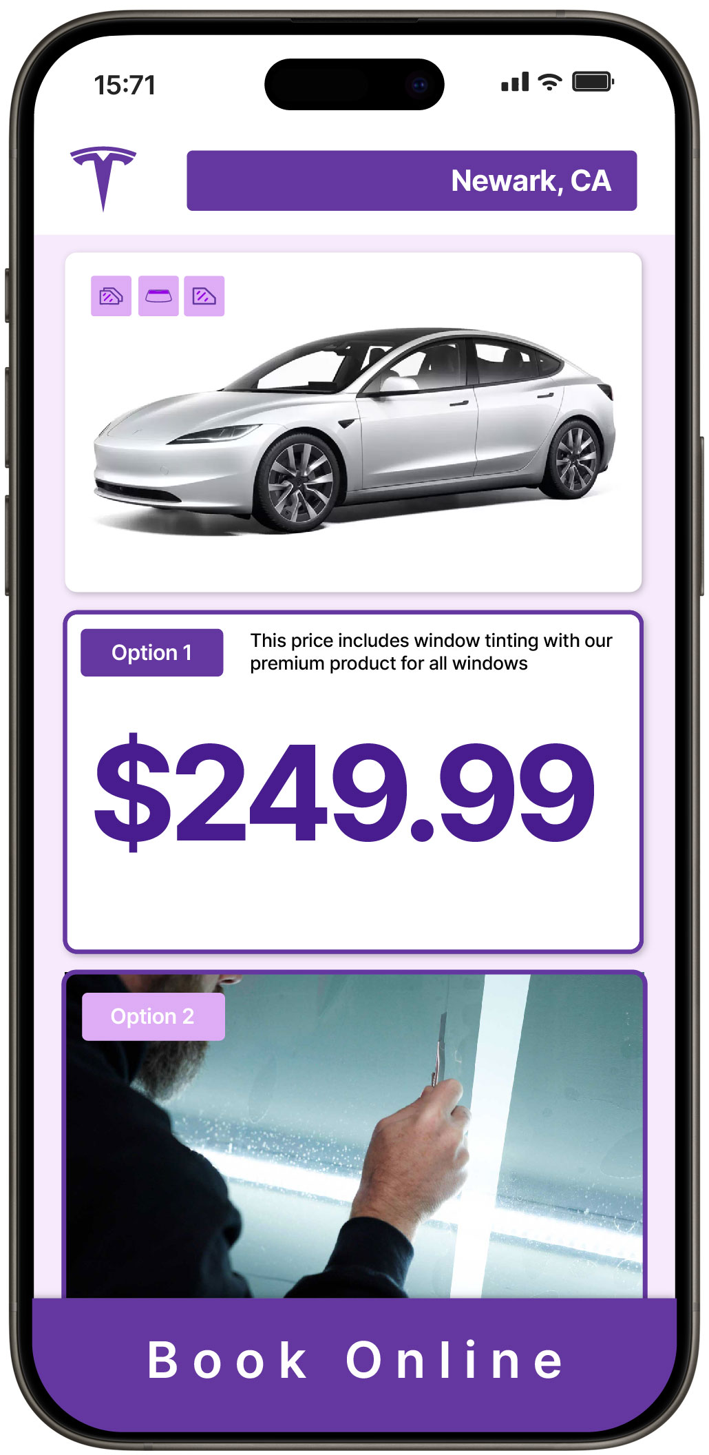 View Reasonable Tesla Window Tinting Prices in Newark, California