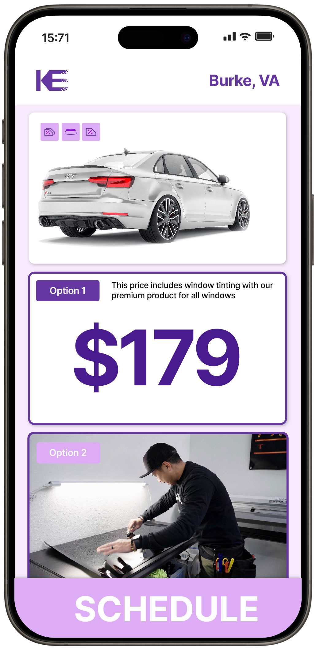 View Competitive Car Window Tinting Rates in Burke, Virginia