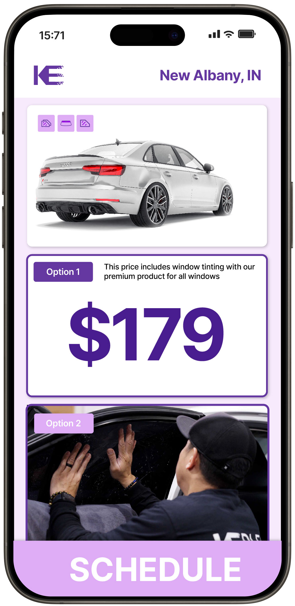 View Competitive Car Window Tinting Prices in New Albany, Indiana