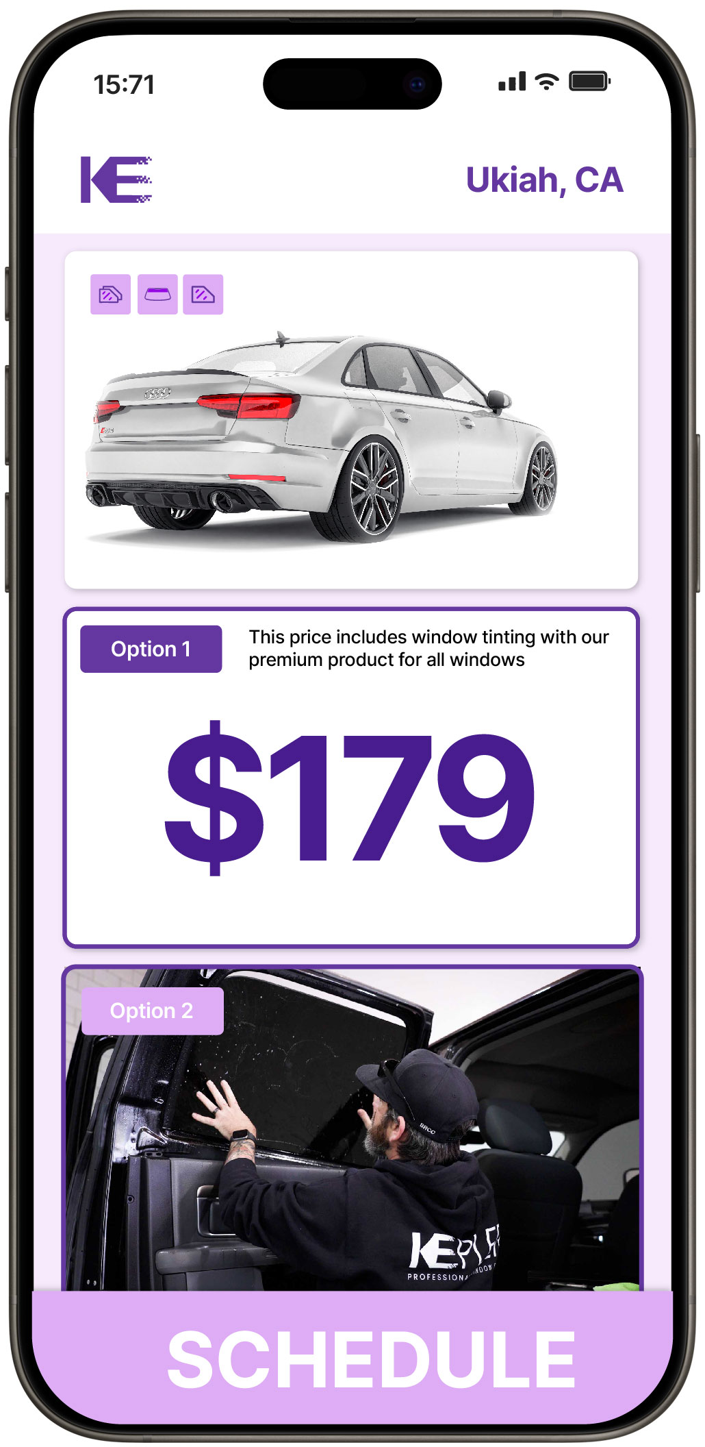 View Competitive Car Window Tinting Prices in Ukiah, California