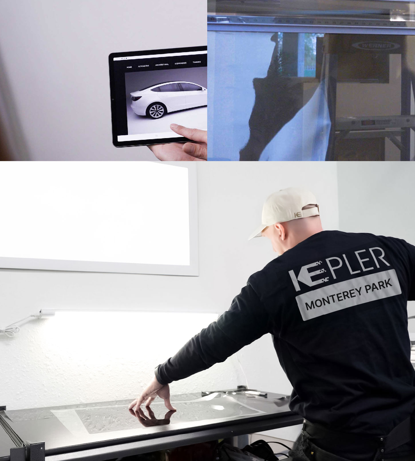 Window Tinting Specialist Cutting Film in Monterey Park, California