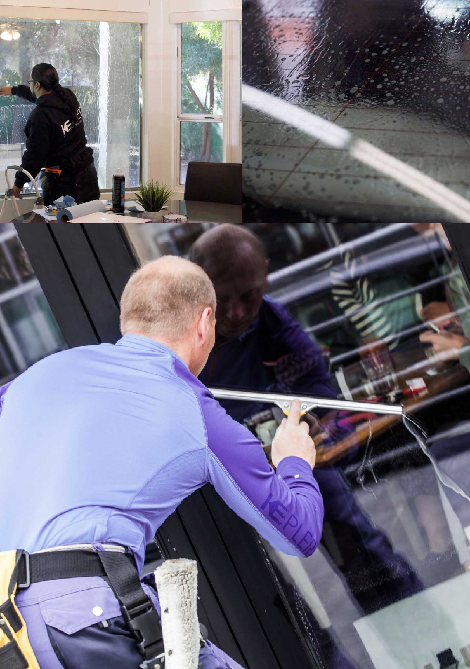 Kepler Skilled Applying Anti-Graffiti Window Film to a Leesburg Shop Front