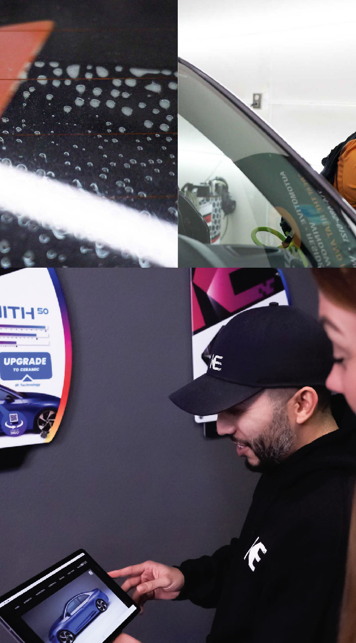 Kepler Dealer Showing Car Window Film Options to Customer in Westminster, Maryland