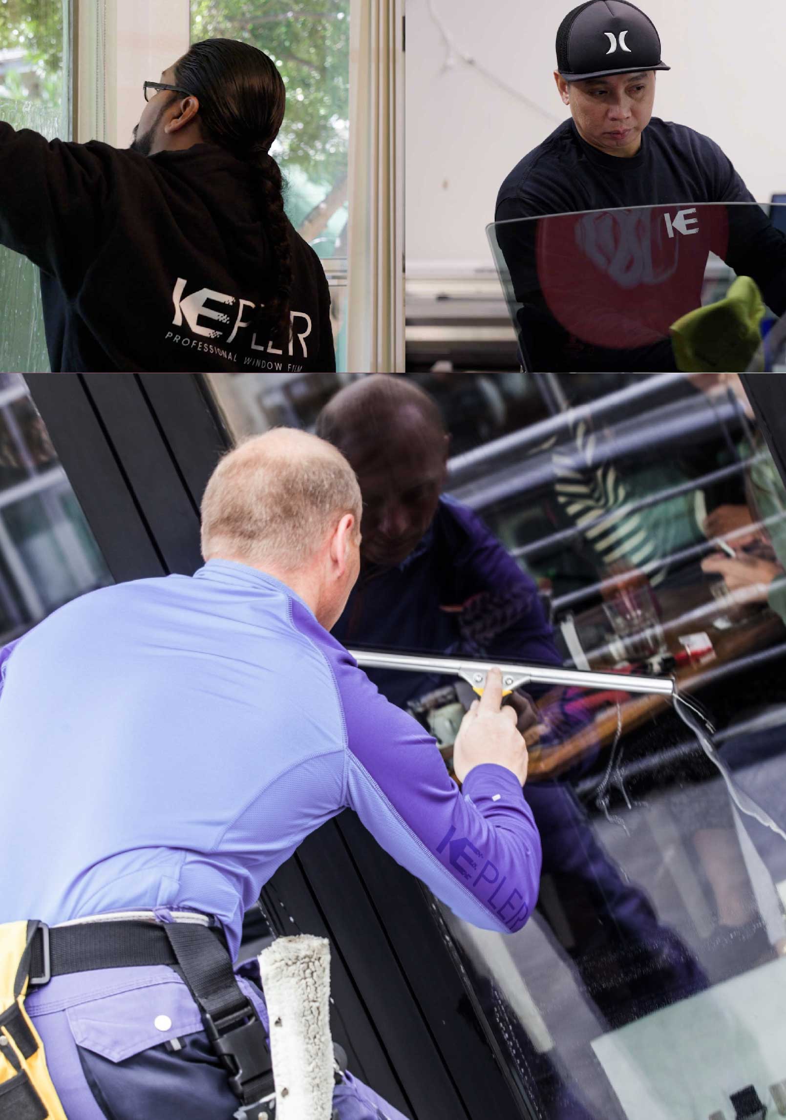 Kepler Skilled Applying Anti-Graffiti Window Film to a Fair Oaks Shop Front