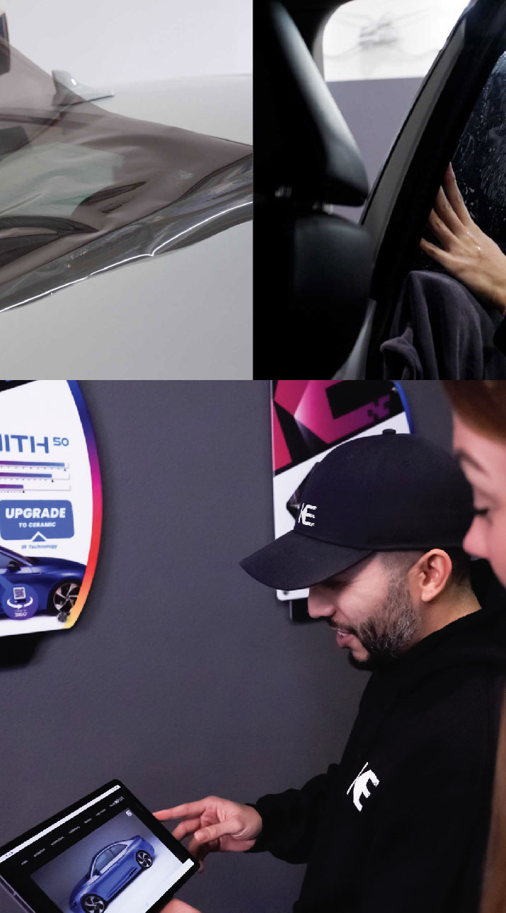 Kepler Dealer Showing Car Window Film Options to Customer in Prescott Valley, Arizona