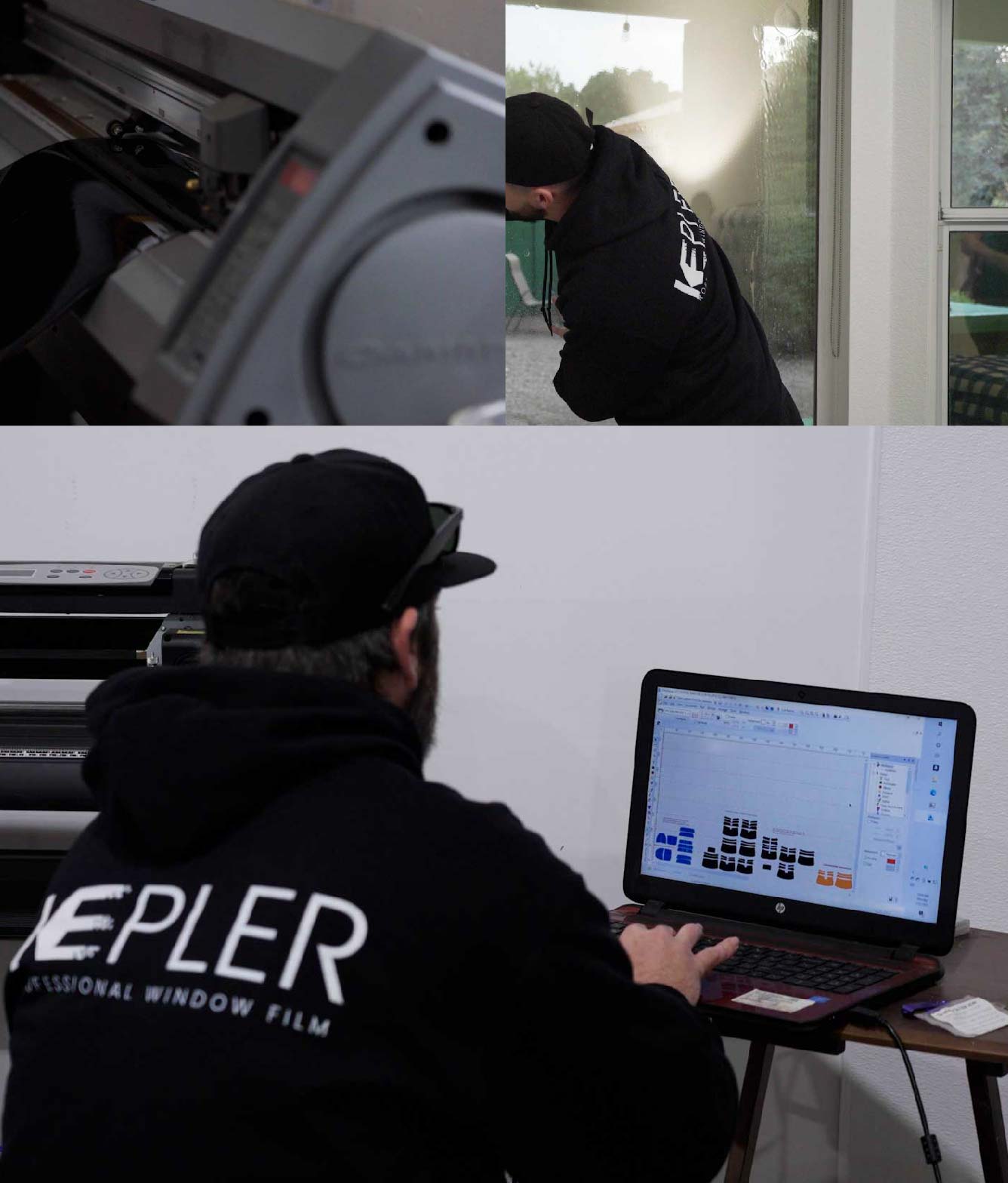Ceramic Window Tinting Expert Cutting Film in Sedalia, Missouri