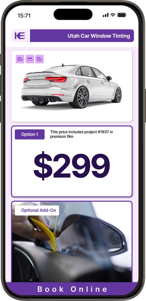 View Competitive Car Window Tinting Prices in Utah