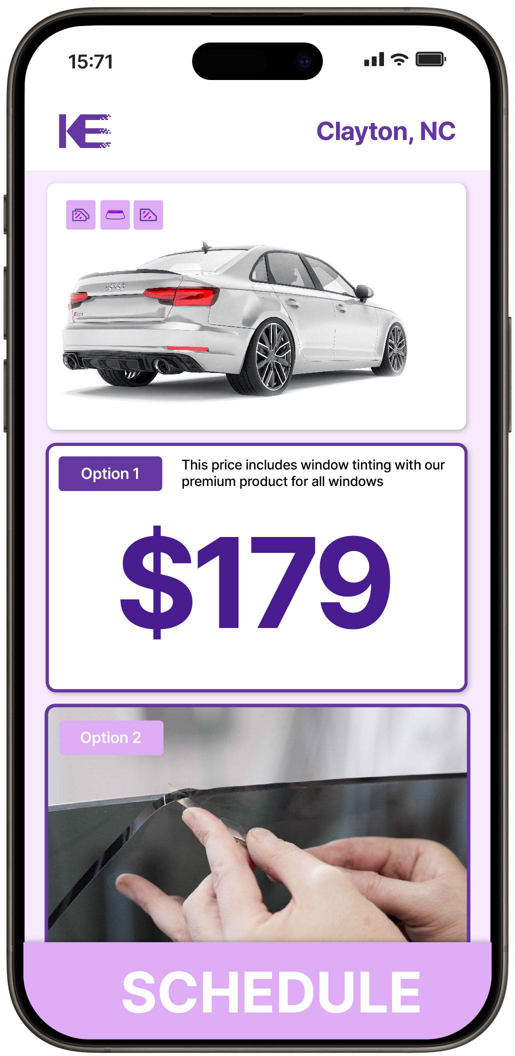 View Reasonable Car Window Tinting Rates in Clayton, North Carolina