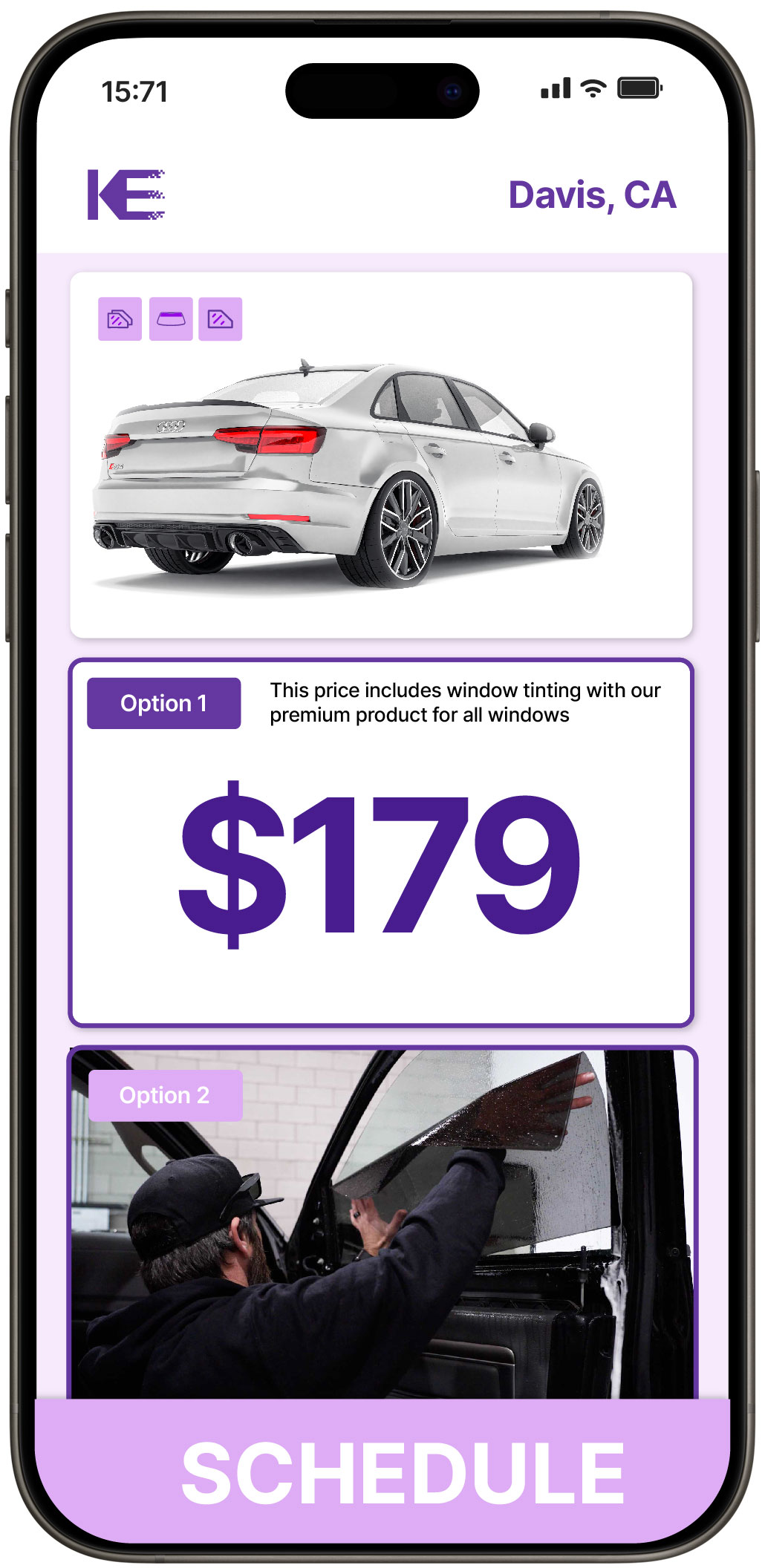 View Competitive Car Window Tinting Costs in Davis, California