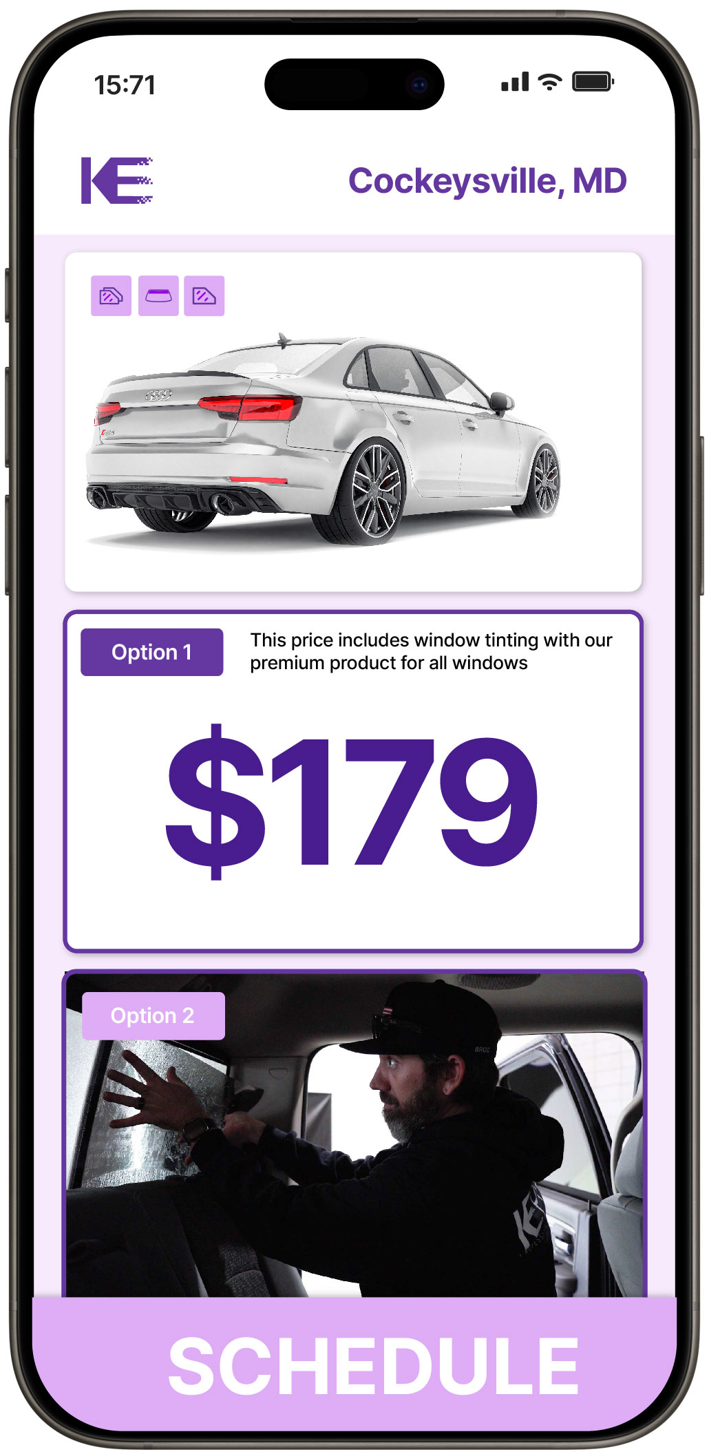 View Competitive Car Window Tinting Rates in Cockeysville, Maryland