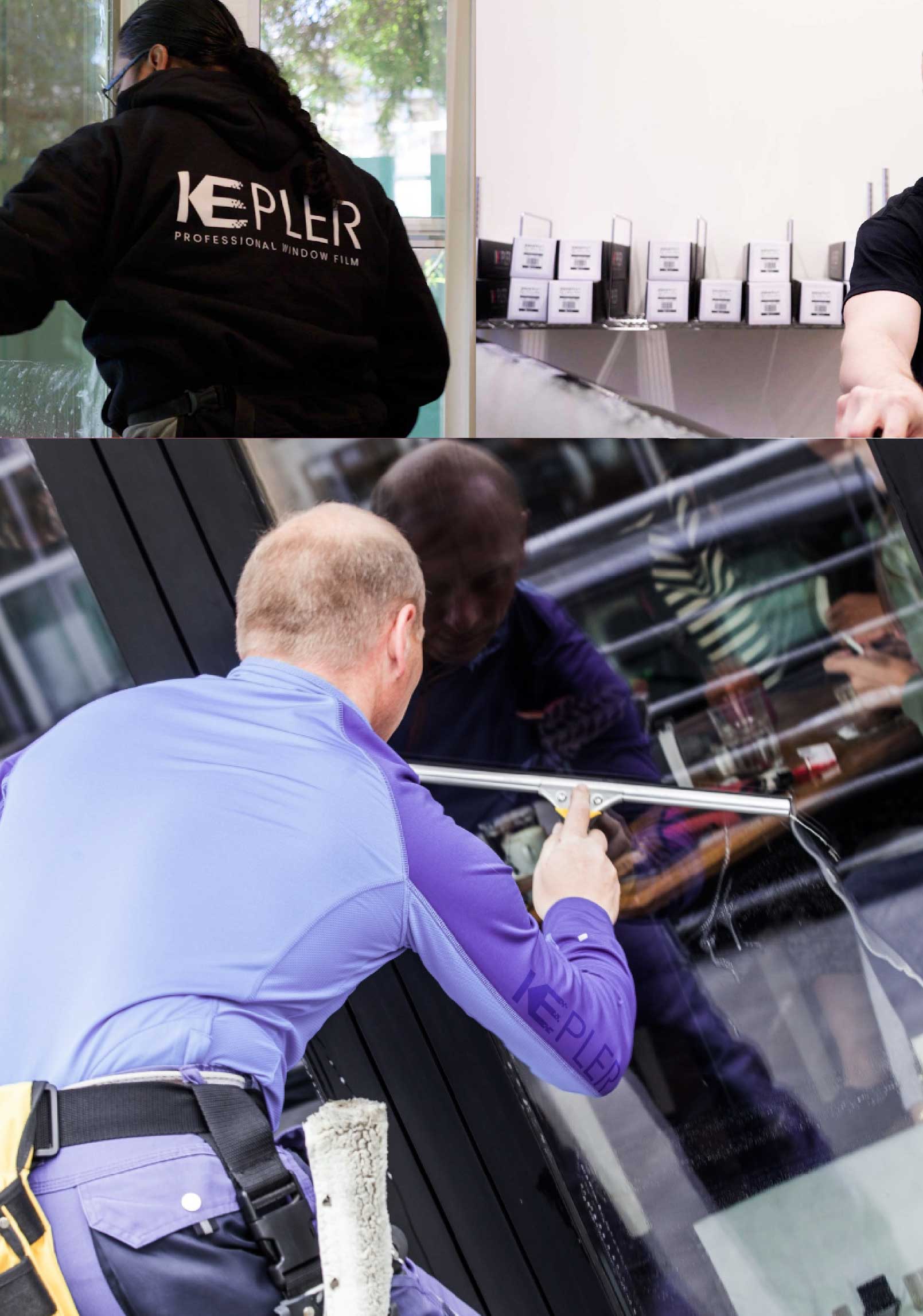 Kepler Expert Applying Anti-Graffiti Window Film to a Bemidji Shop Front