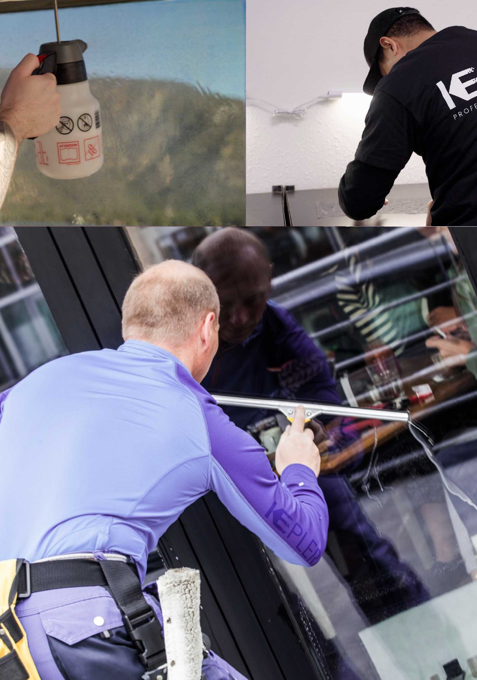 Kepler Skilled Applying Anti-Graffiti Window Film to a Santa Barbara Shop Front