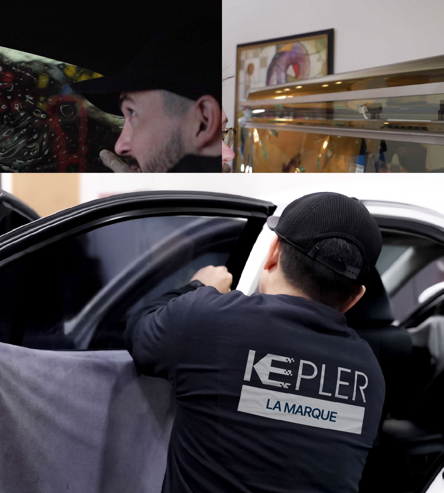 Automotive Window Tinting Expert Applying Film in La Marque, Texas