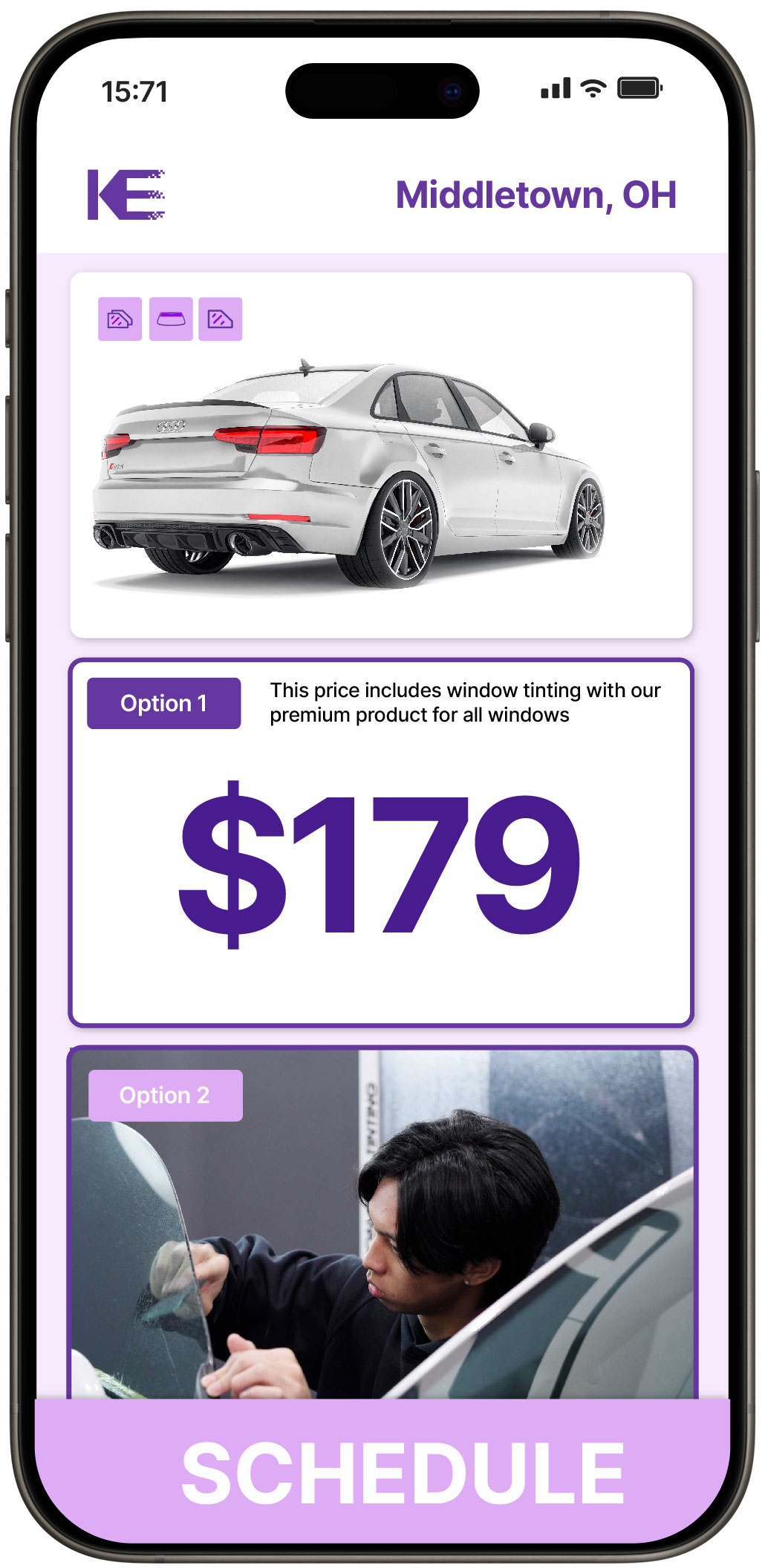 View Competitive Car Window Tinting Prices in Middletown, Ohio