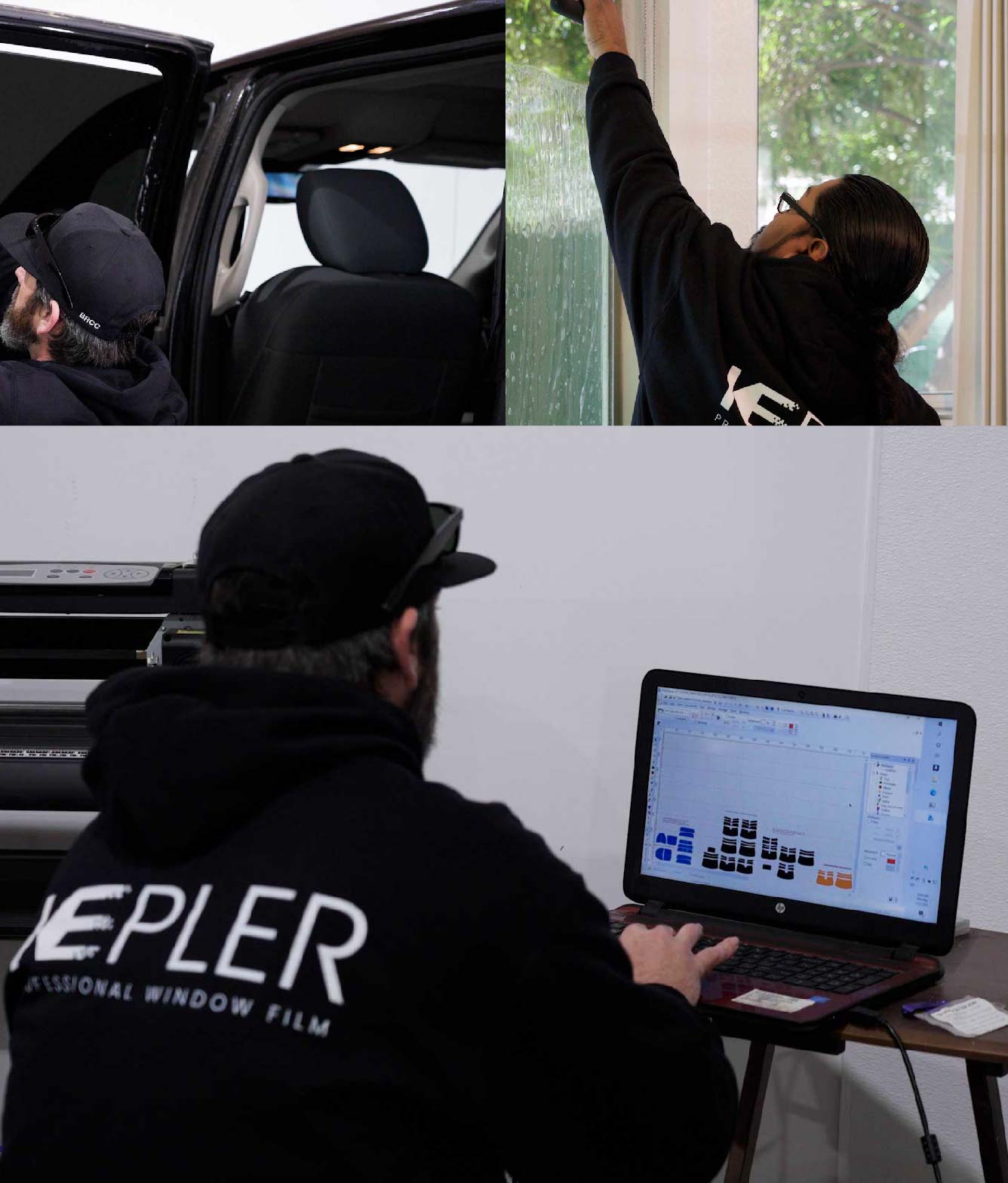 Ceramic Window Tinting Expert Cutting Film in Cicero, New York