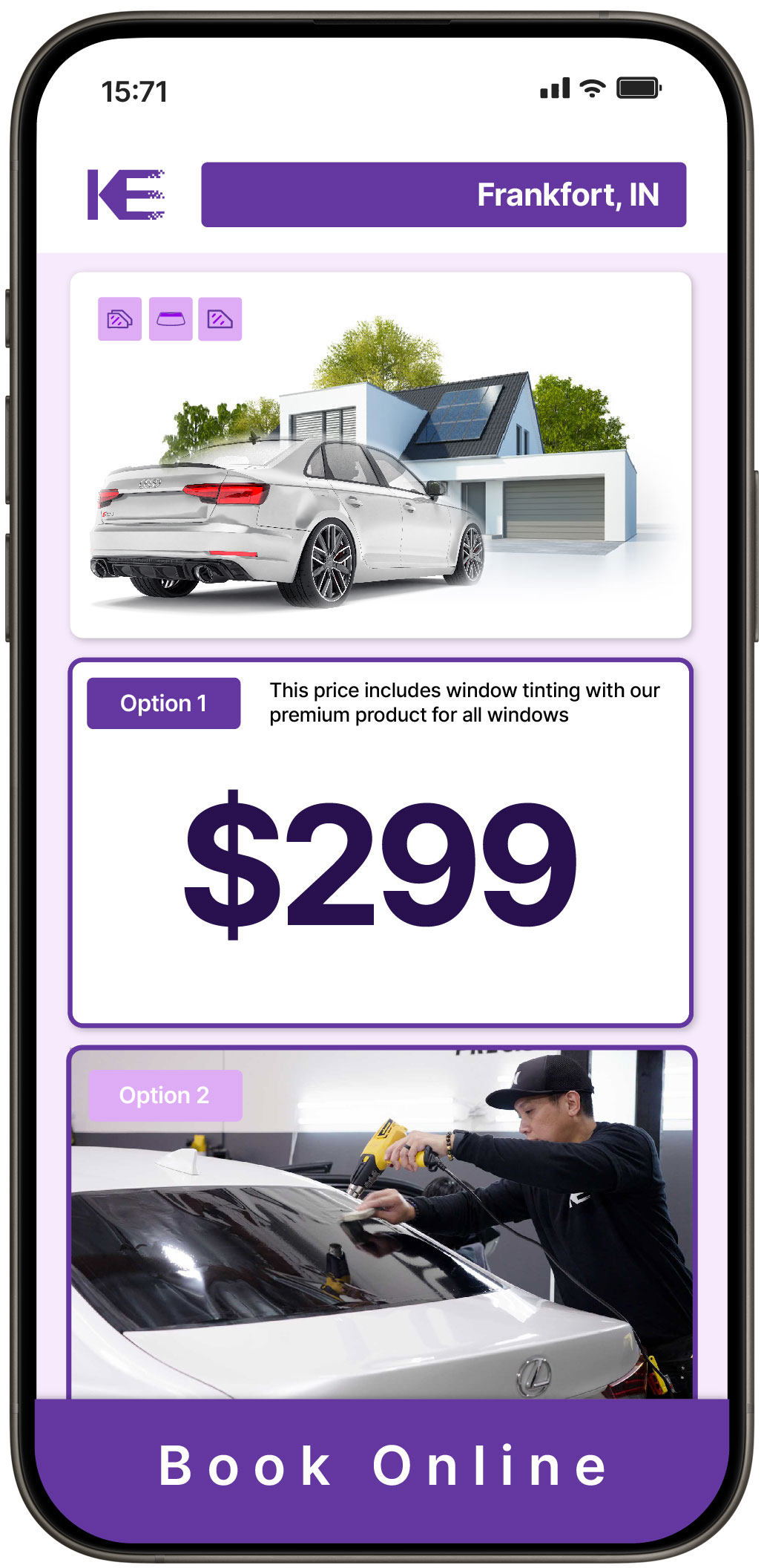 View Affordable Tesla Window Tinting Costs in Franklin, Indiana