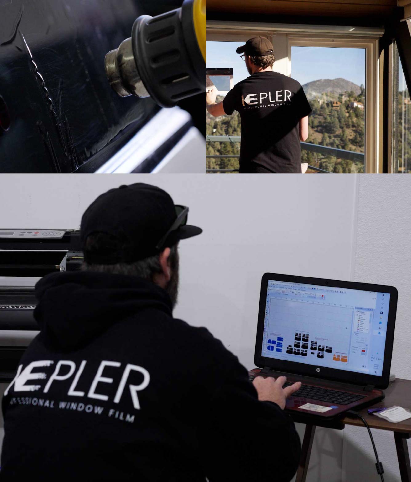 Ceramic Window Tinting Expert Cutting Film in New City, New York