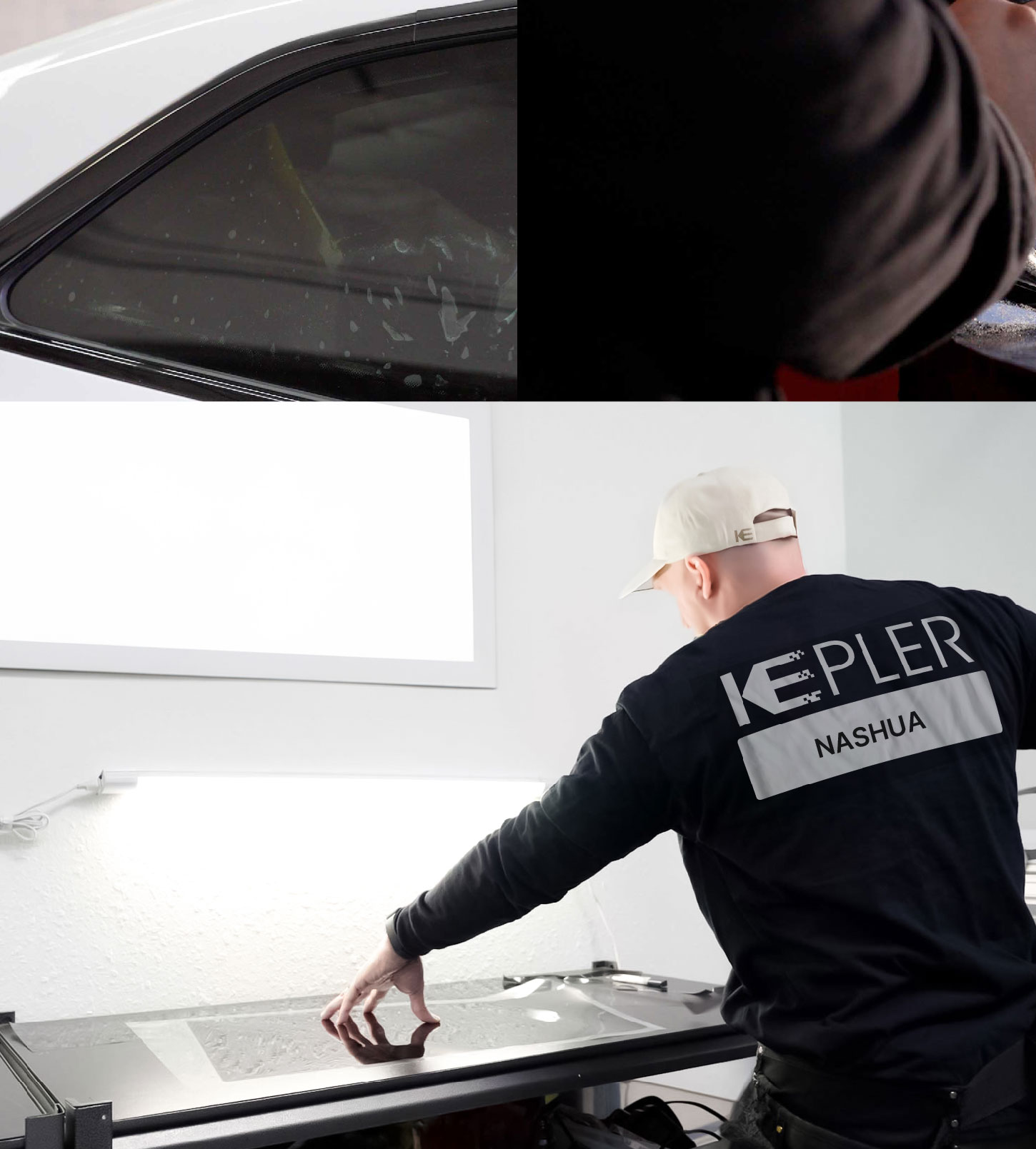 Window Tinting Specialist Cutting Film in Nashua, New Hampshire