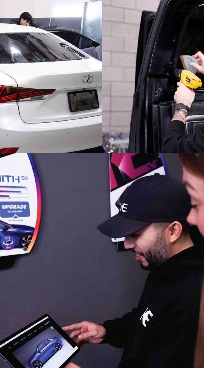 Kepler Dealer Showing Car Window Film Options to Customer in Willingboro, New Jersey