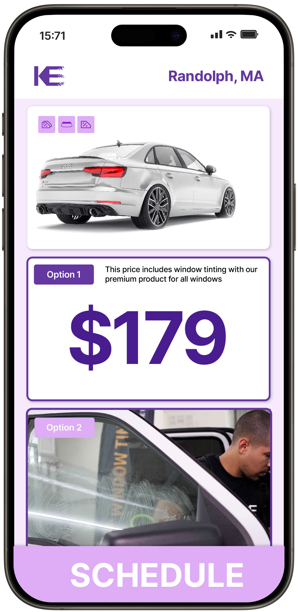 View Affordable Car Window Tinting Rates in Randolph, Massachusetts
