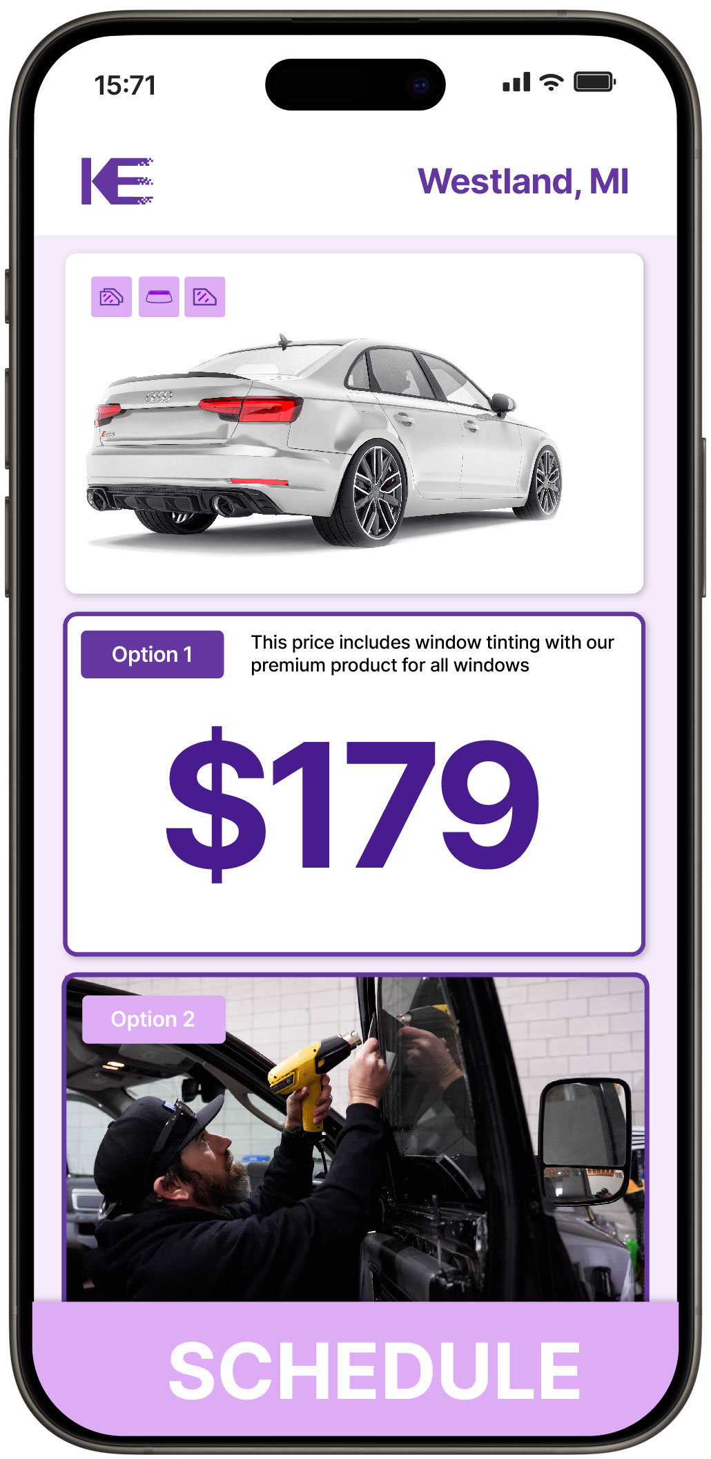 View Competitive Car Window Tinting Prices in Westland, Michigan