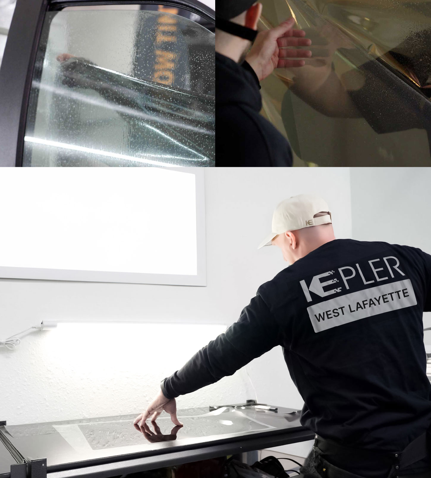 Window Tinting Specialist Cutting Film in West Lafayette, Indiana