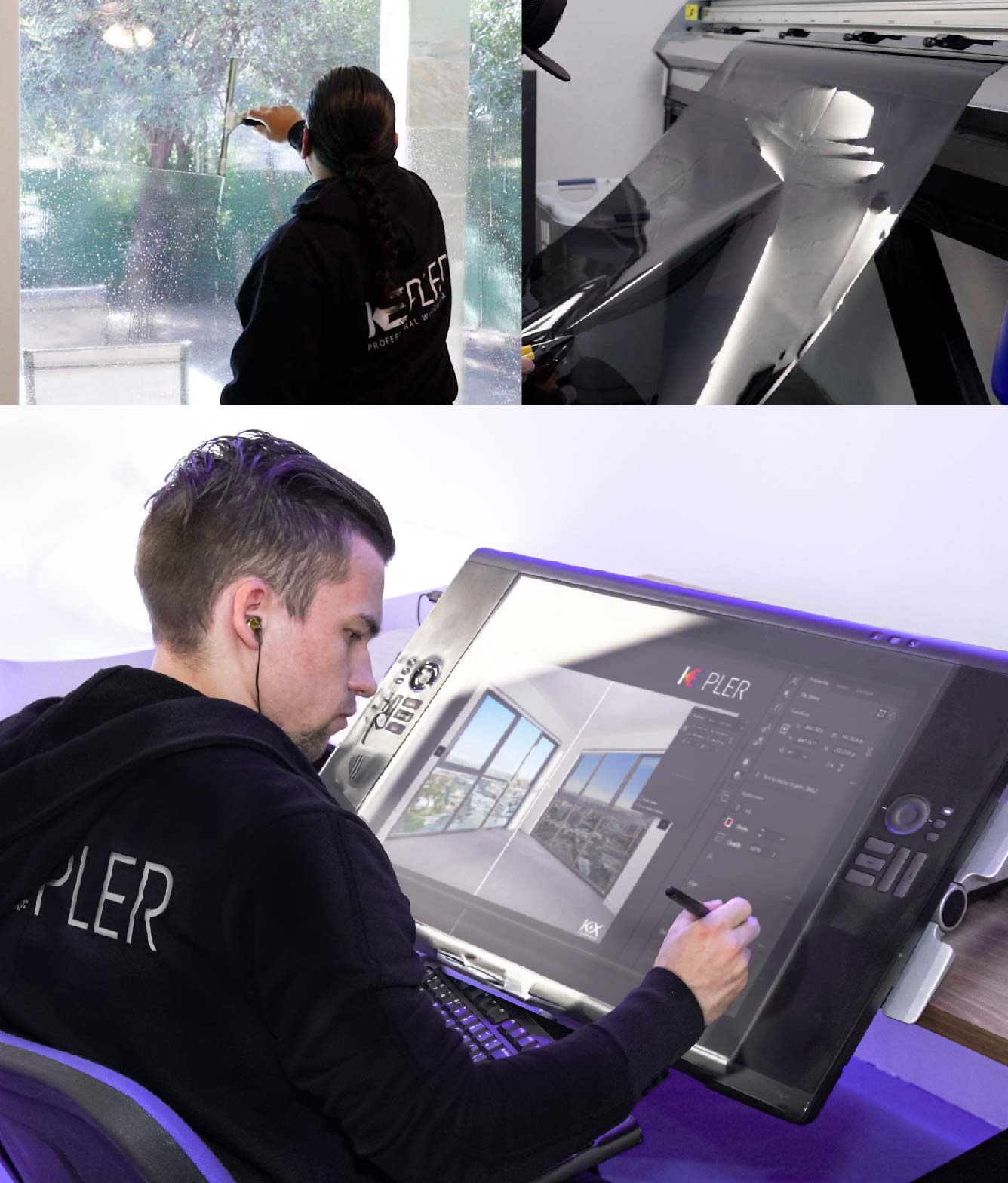 Kepler Specialist Performing Commercial Window Tinting in Pearl Pearl