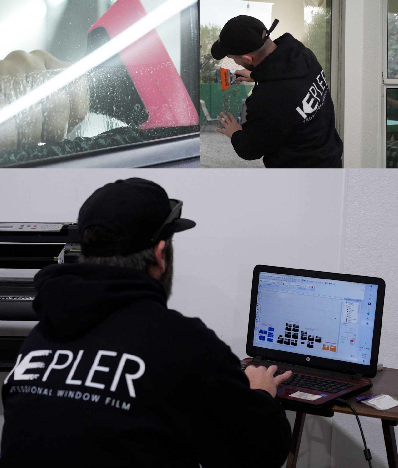 Ceramic Window Tinting Expert Cutting Film in Rochester, New York