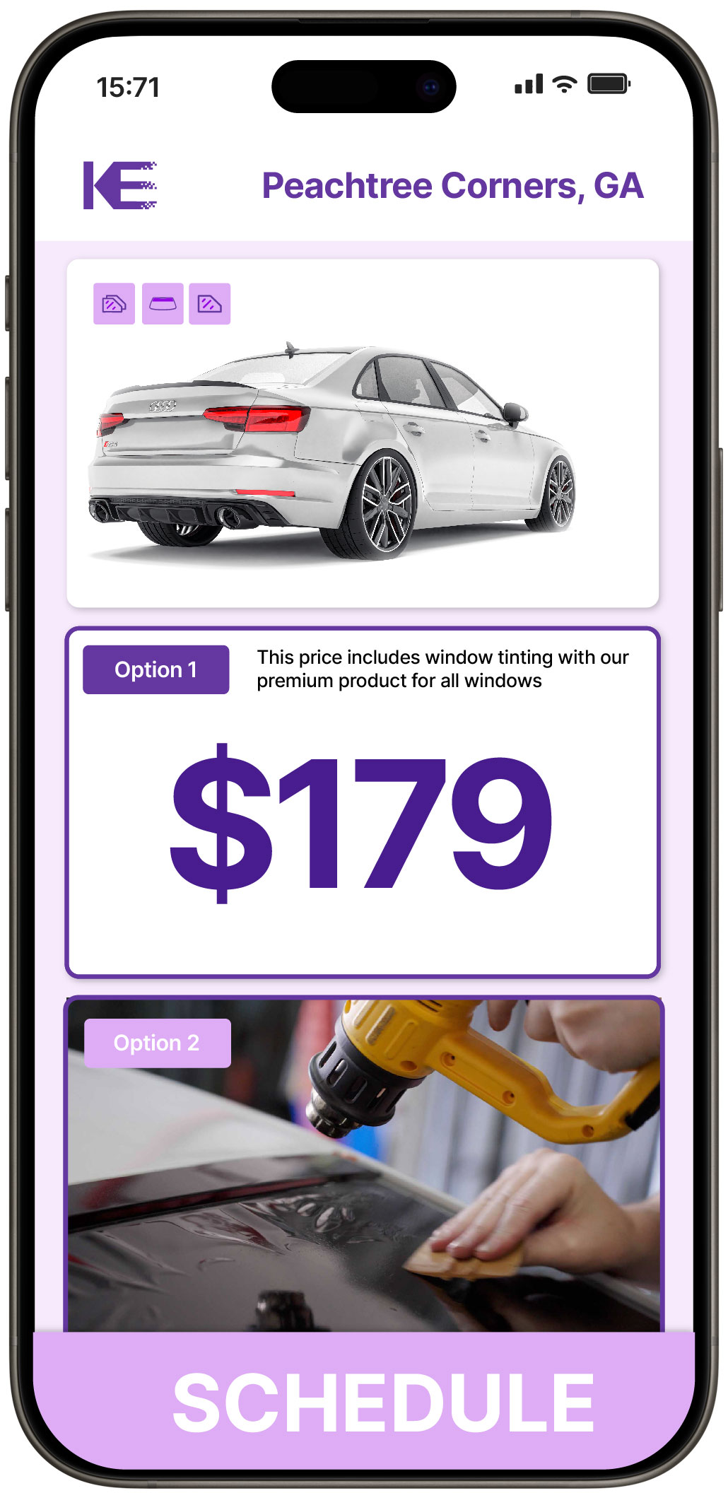 View Competitive Car Window Tinting Prices in Peachtree Corners, Georgia