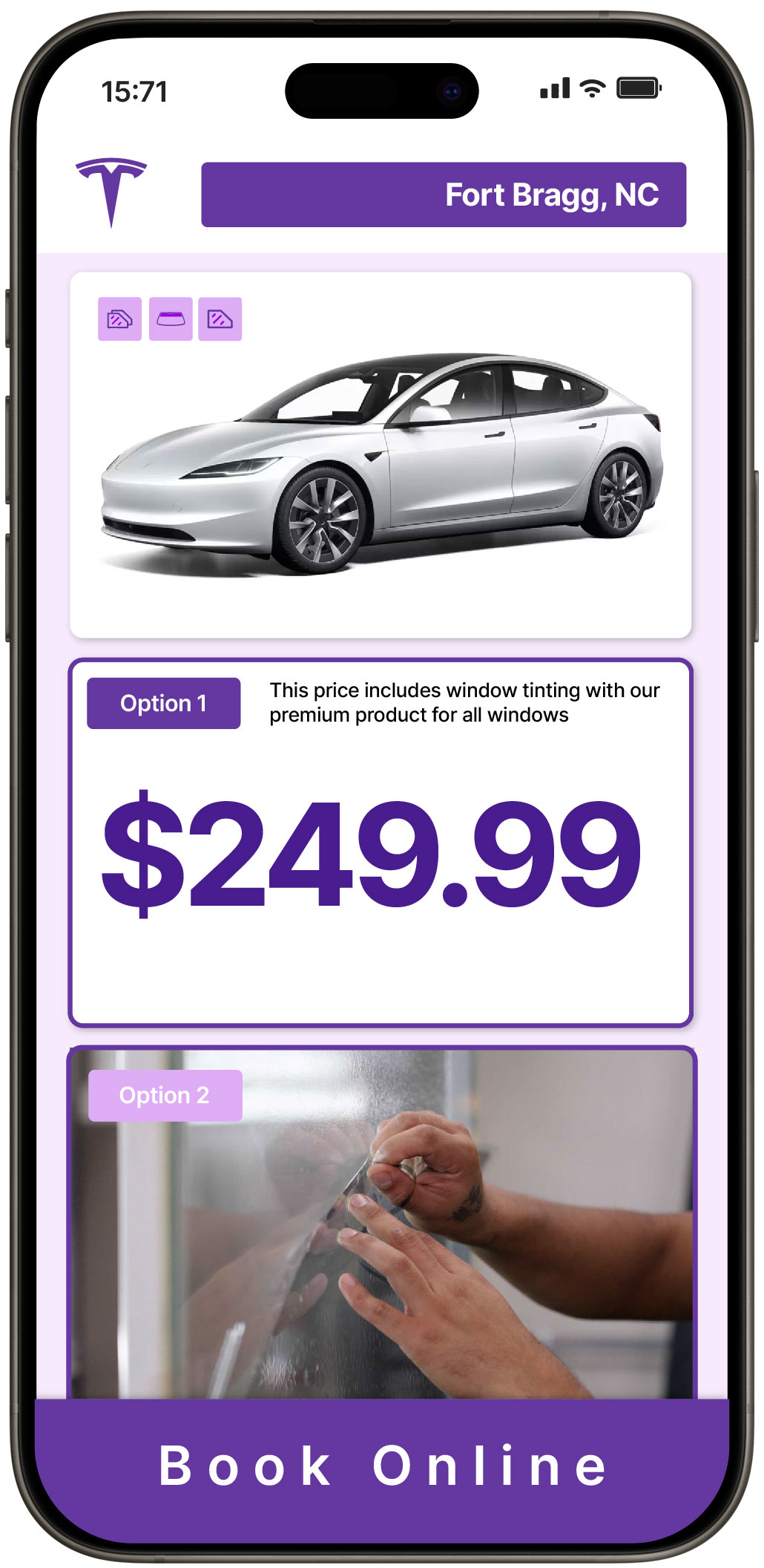 View Reasonable Tesla Window Tinting Rates in Fort Bragg, North Carolina