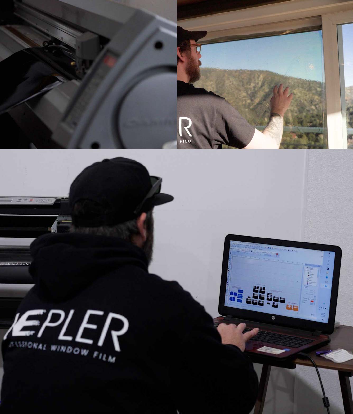 Ceramic Window Tinting Expert Cutting Film in Burlington, Iowa