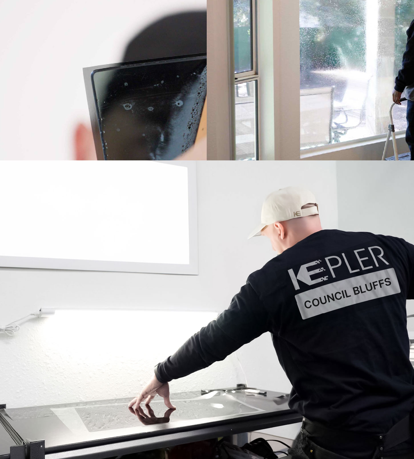 Window Tinting Specialist Cutting Film in Council Bluffs, Iowa