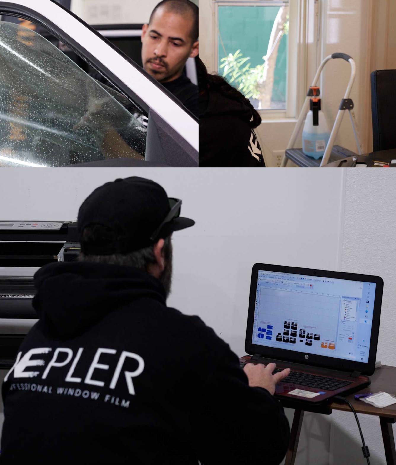 Ceramic Window Tinting Expert Cutting Film in Kirksville, Missouri